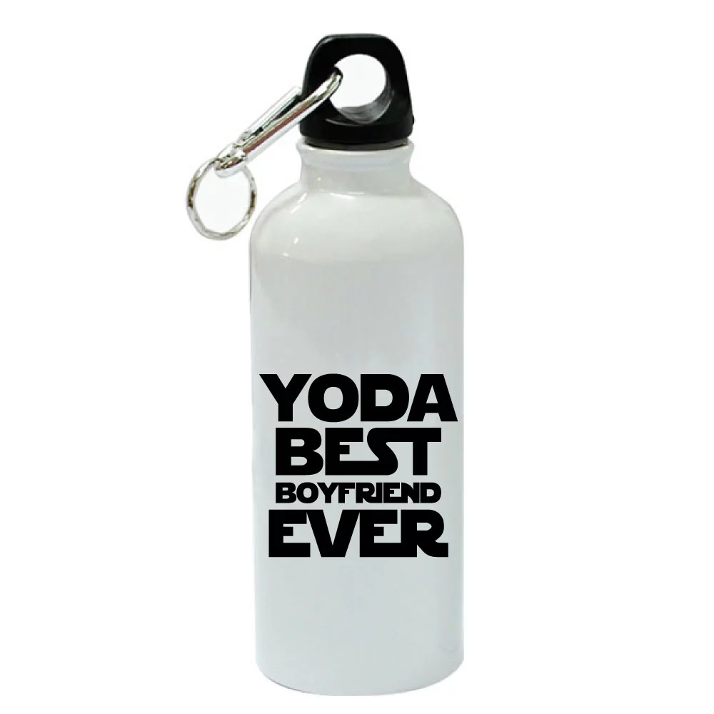 Yoda Best Boyfriend Ever White Aluminum Sports 20 oz Water Bottle