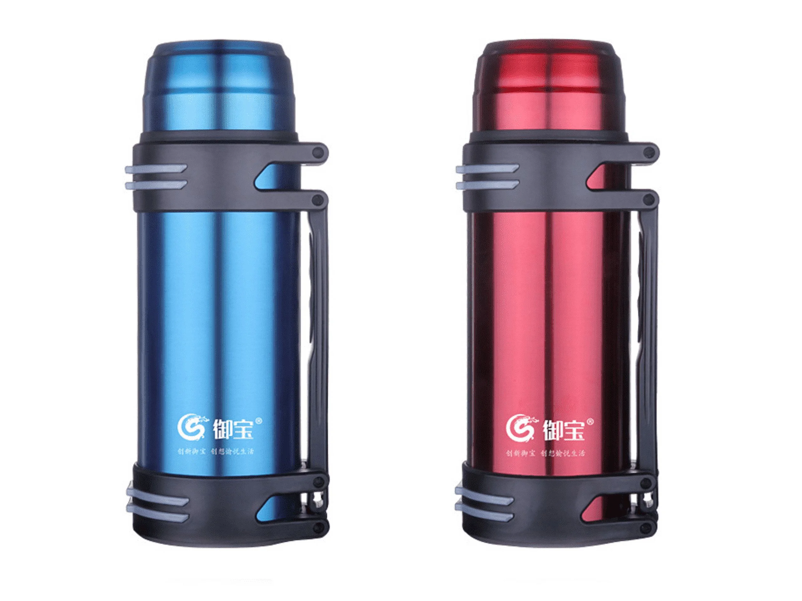 Portable 2.0L stainless steel Water Bottle The Insulated Cup vacuum water Cup(Blue)
