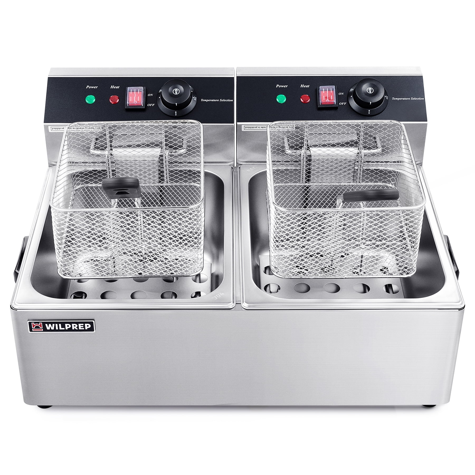 WILPREP 20L 1600W Electric Deep Fryer Commercial Tabletop Restaurant Frying Basket, ETL Listed