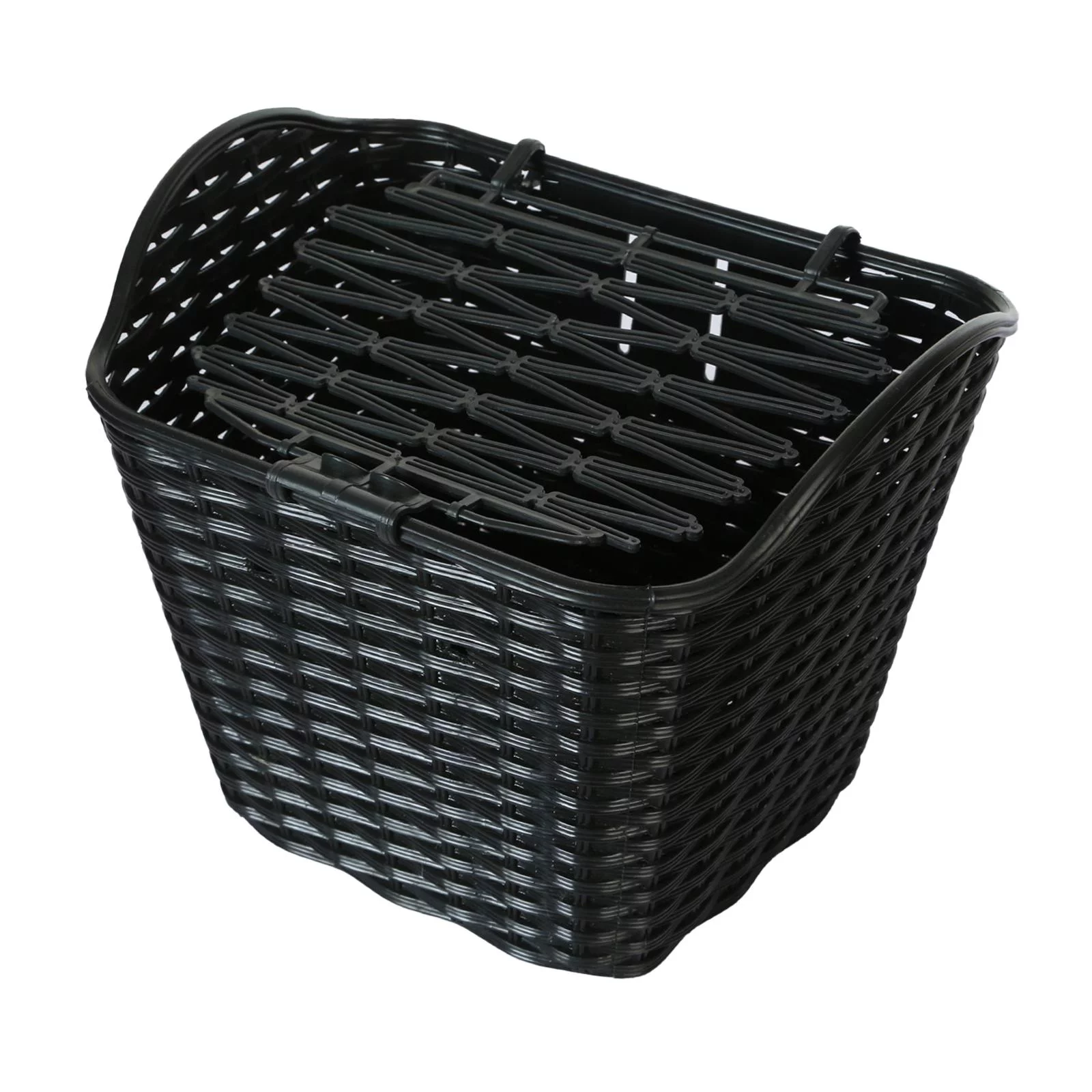 Bike Front Basket Storage Basket with Cover Portable Carrier Pannier Easy to Install Cycling Basket Bike Basket for Cycling Accs Black