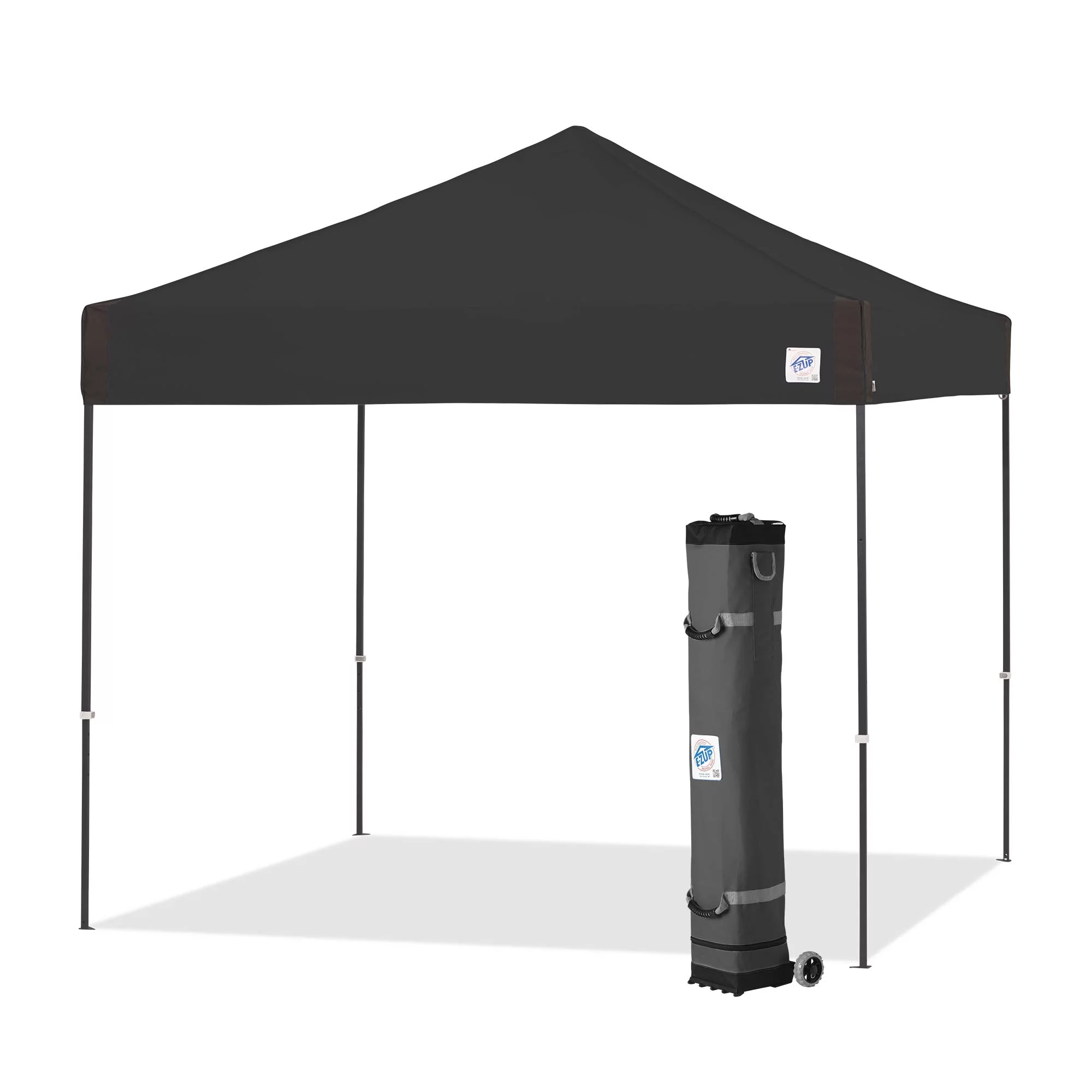 E-Z Up® Pyramid™ Instant Shelter® Outdoor Canopy, 10' x 10', Black, Assembled Width 120