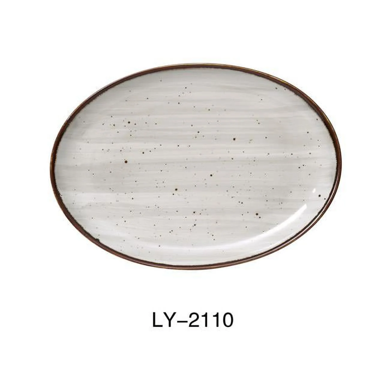 Lyon 10 x 7 x 1 in. Coupe Platter, Reactive Glaze - Pack of 24