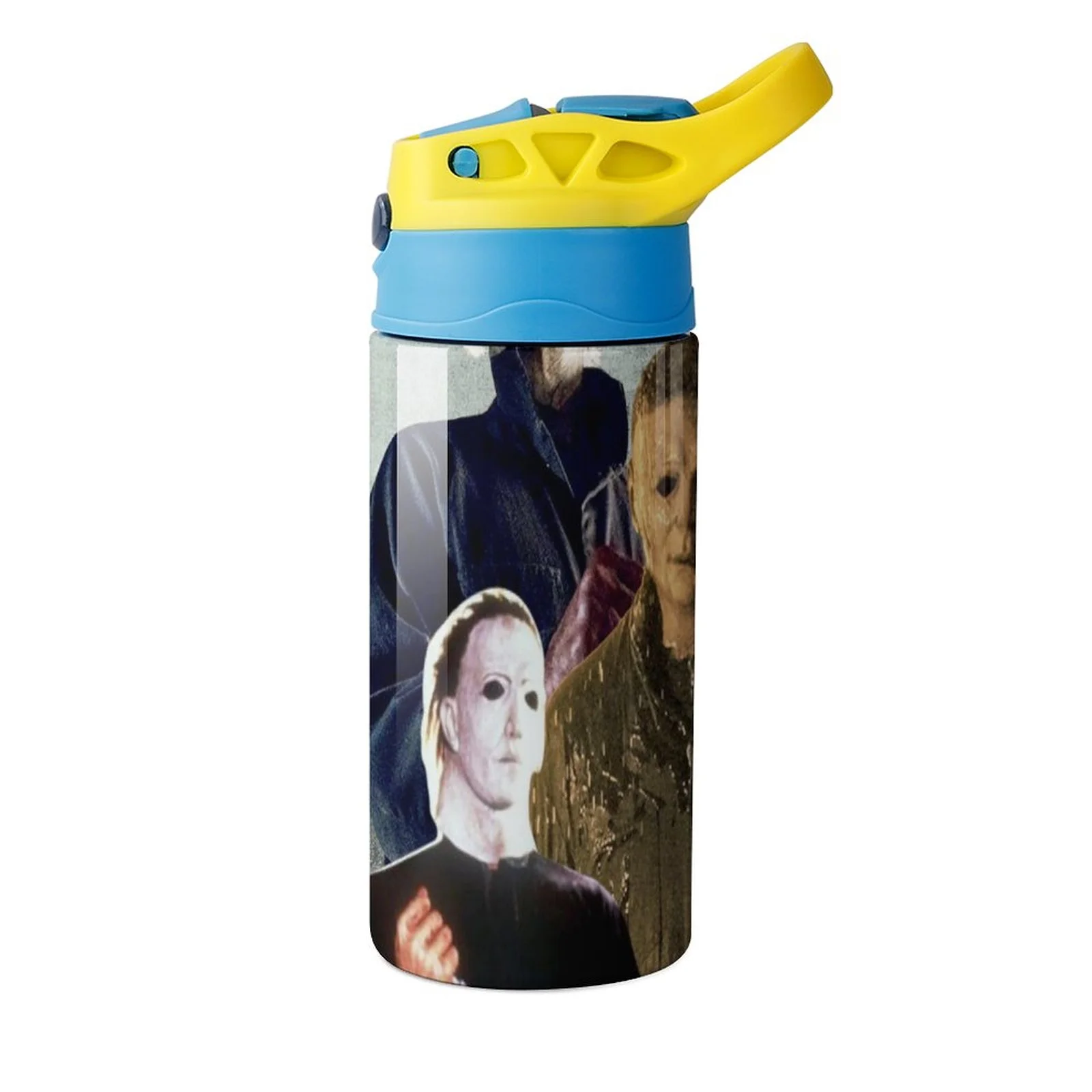 Michael Myers Kid's Insulated Water Bottle With Straw Vacuum Stainless Steel Cup Leak-Proof Children Toddler Thermoses