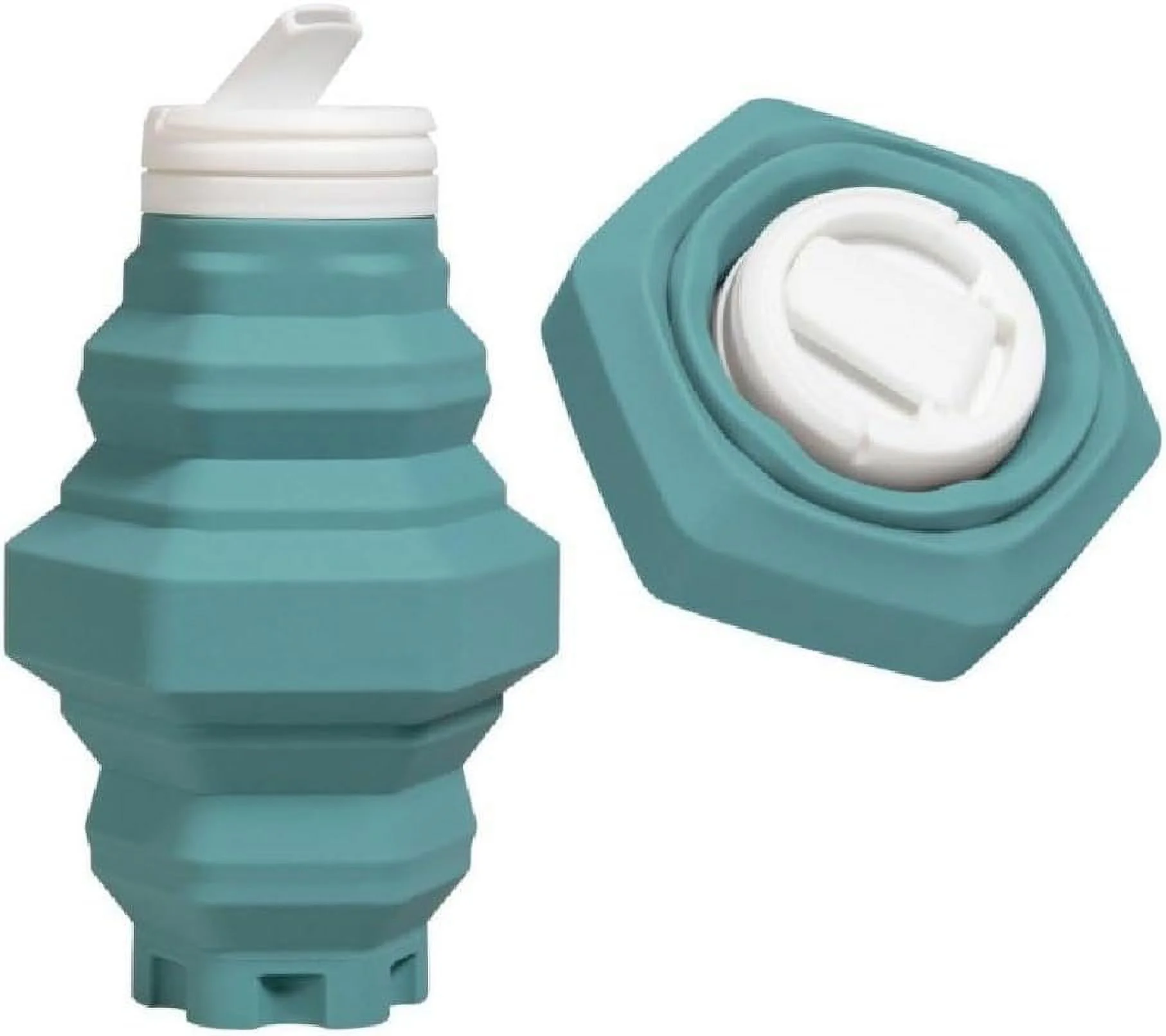 Collapsible Water Bottle Reusable 500ml Silicone Water Bottle For Gym Camping Hiking Leak Proof Sport Water Bottles Space-saving Water Bottle