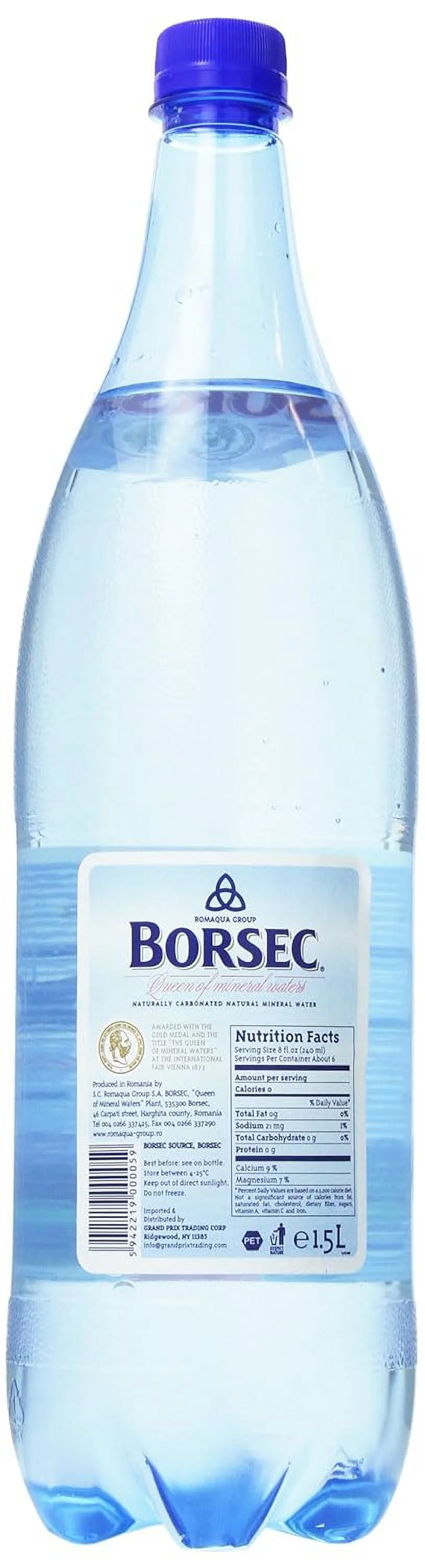 Borsec Mineral Water, 50.7 Fl Oz (Pack of 6)
