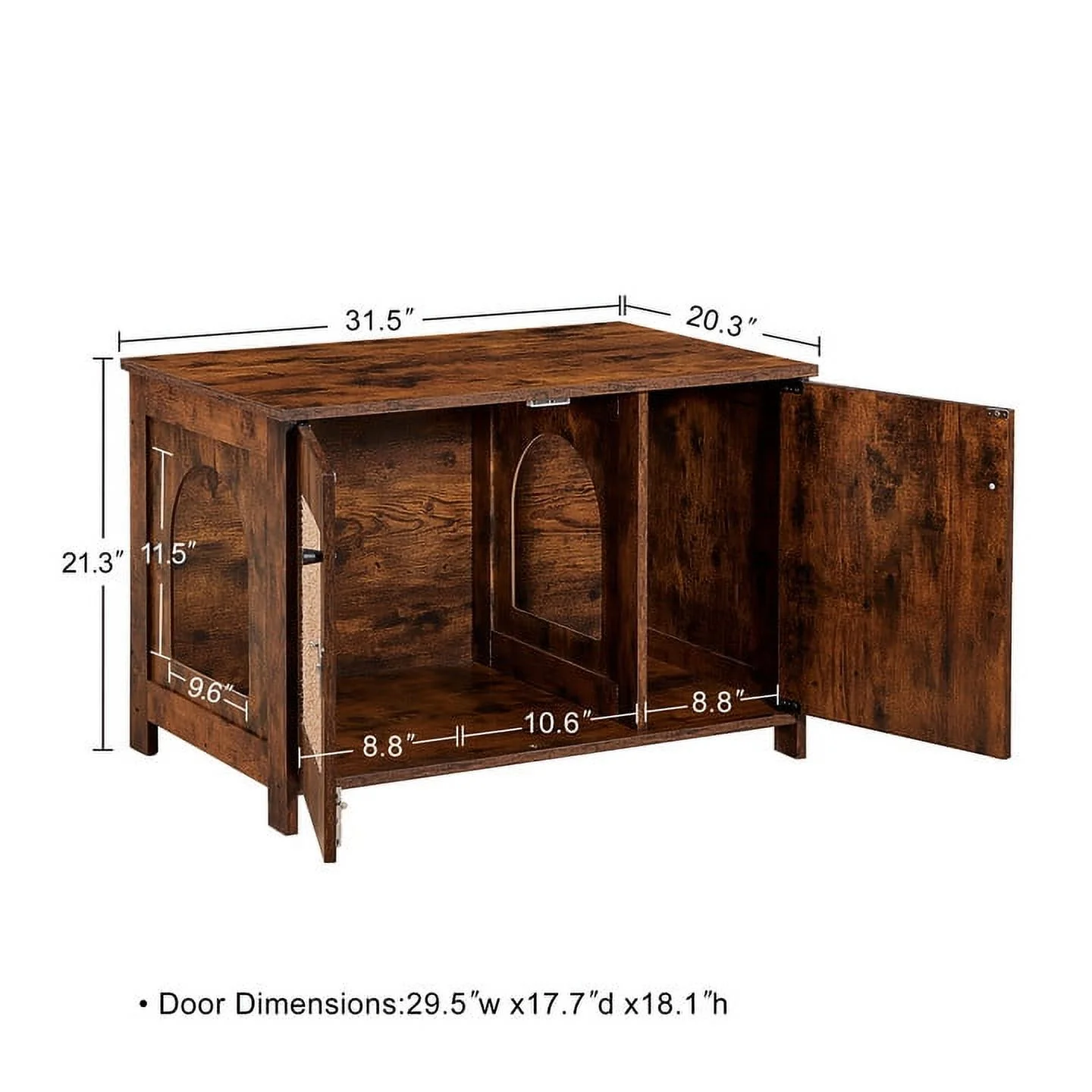 Cat Litter Box House Hidden Cabinet Extra Large Enclosure Furniture Covered Bed.