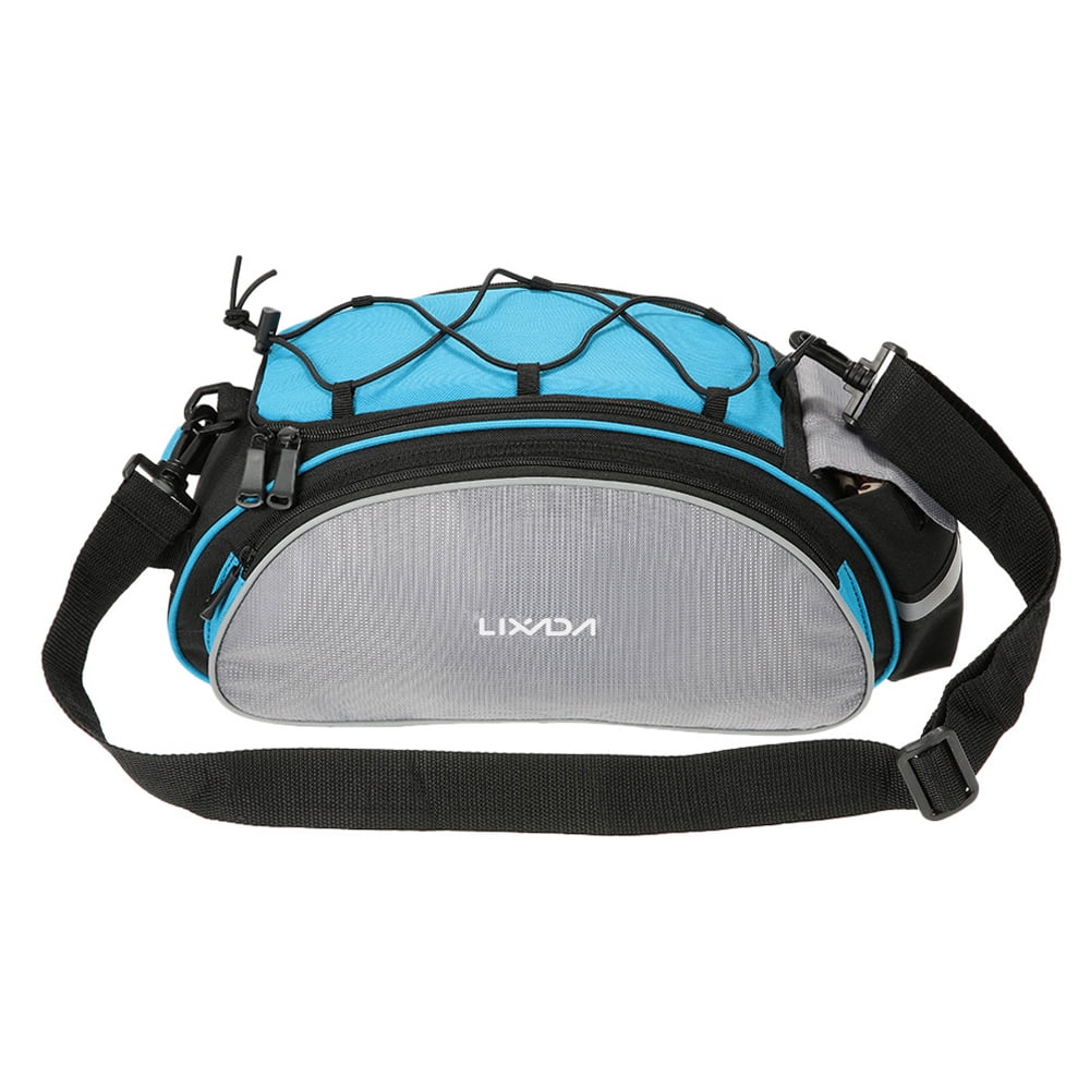 Lixada Bike Pouch, Multifunctional Rear Seat Bag for Cycling, 13L Capacity, Handbag and Shoulder Bag