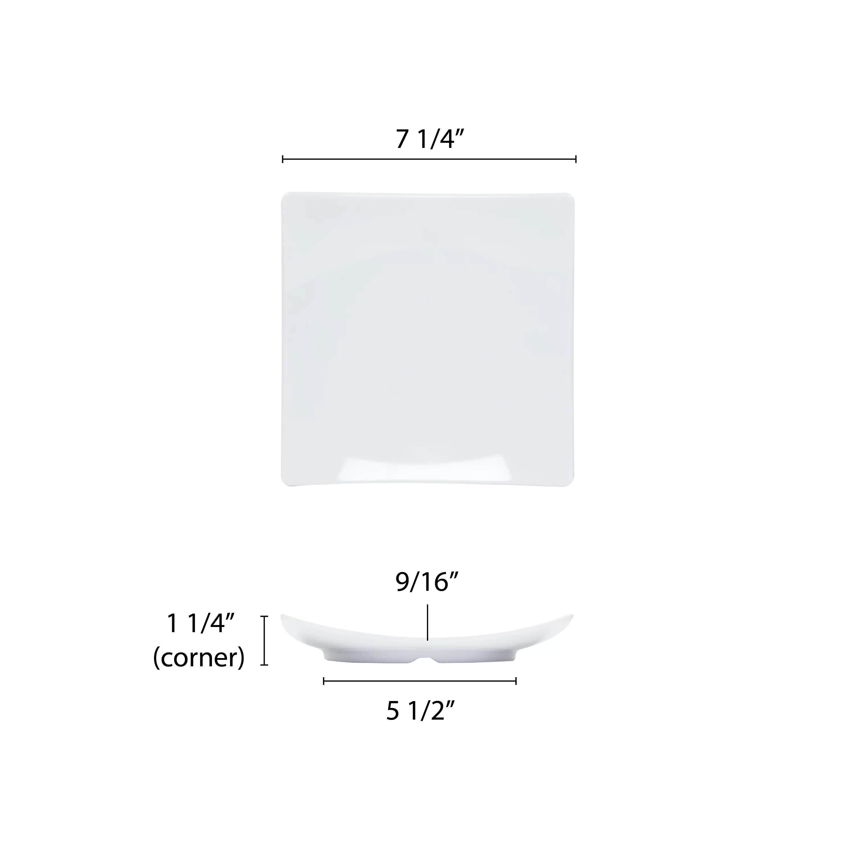 Excellante Classic White Extra Heavy Weight Melamine Dinnerware Collection 7 3/8