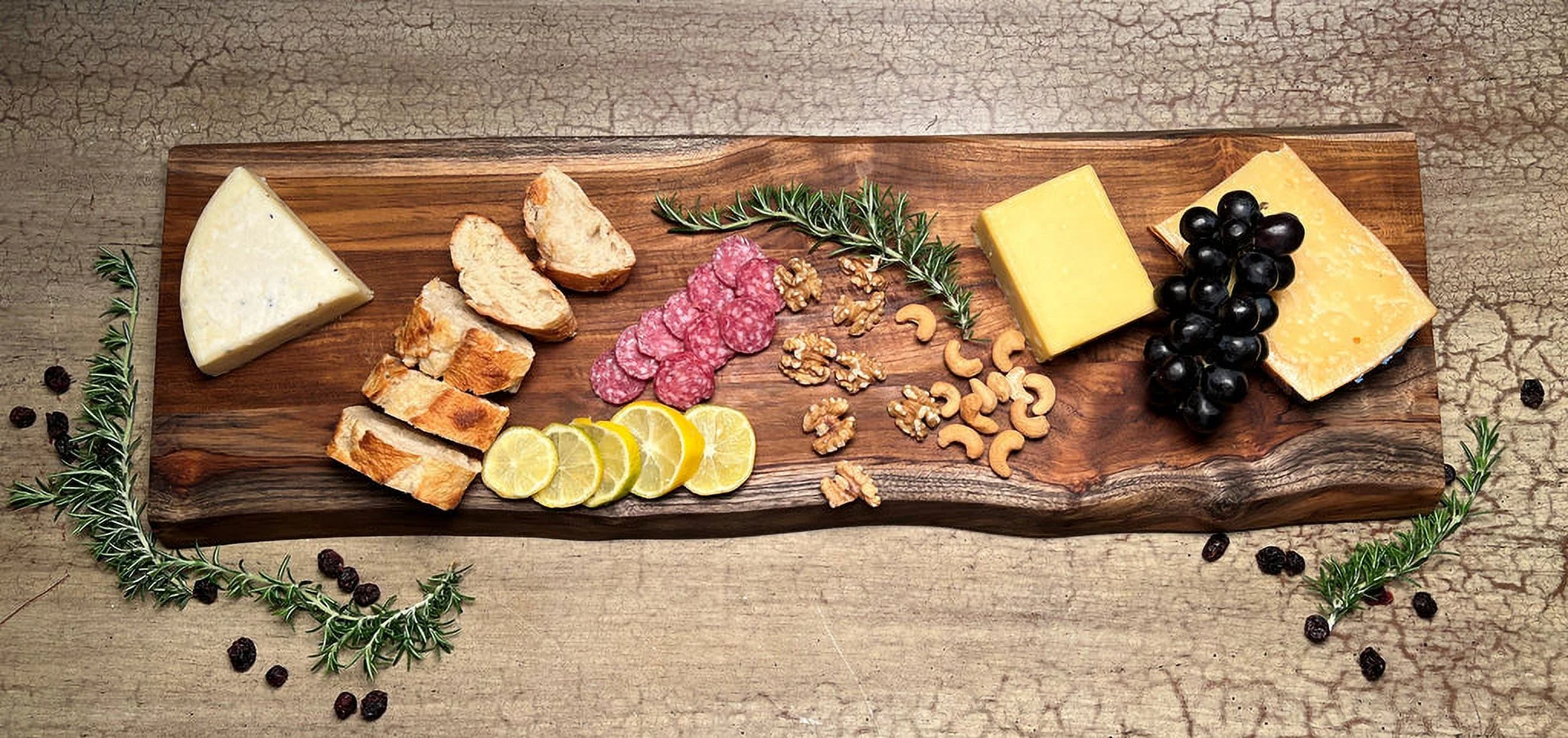 Mountain Woods, Large Brown Hand Crafted Live Edge Teak Cutting Board/Serving Tray | Cheese Board | Chopping board | Charcuterie board | Reversible Butcher Block  27