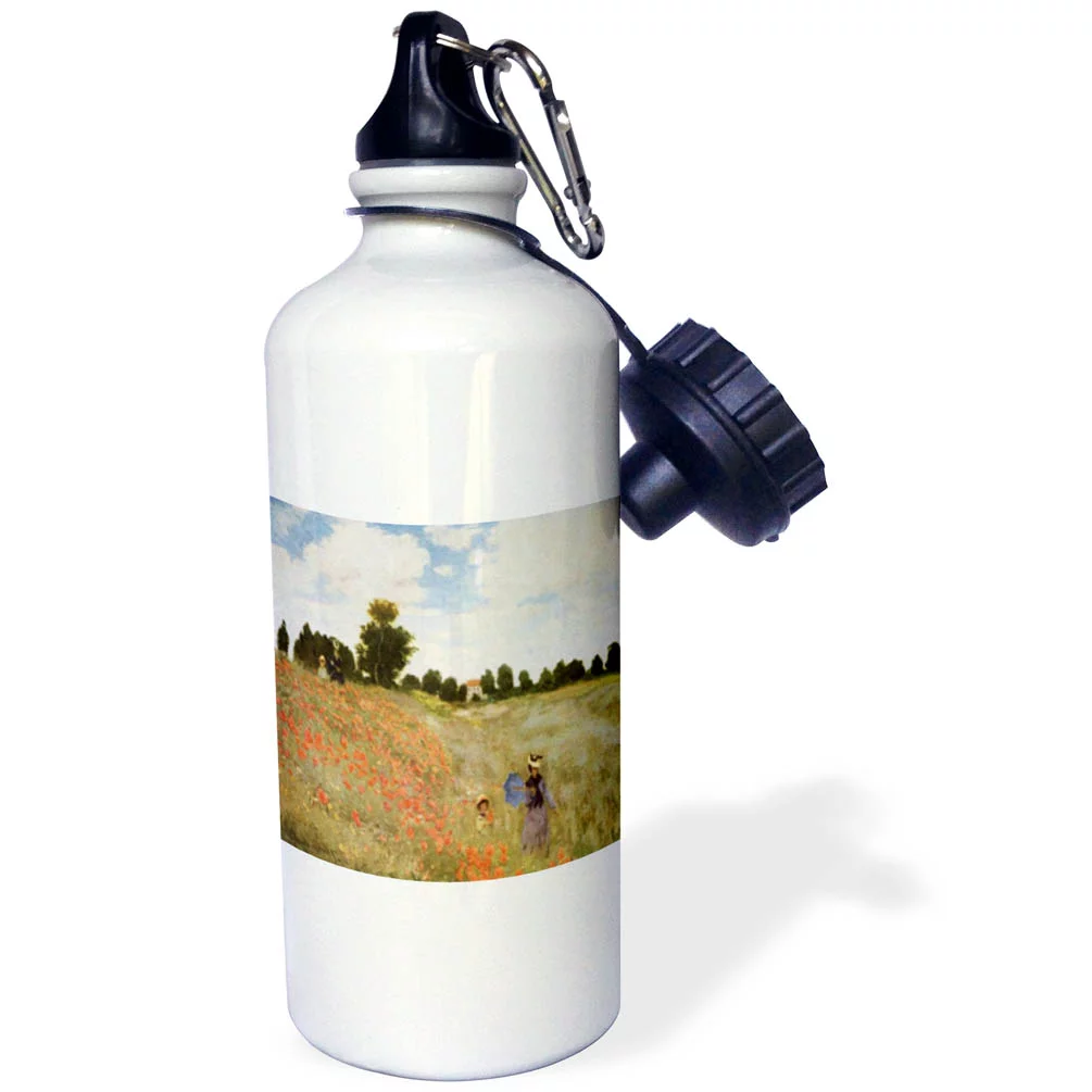 Painting Of Poppy Fields By Monet 21 oz Sports Water Bottle wb-49351-1