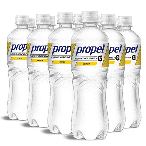 Propel, Lemon, Zero Calorie Water Beverage with Electrolytes & Vitamins C&E, 24 Fl Oz (Pack of 12)