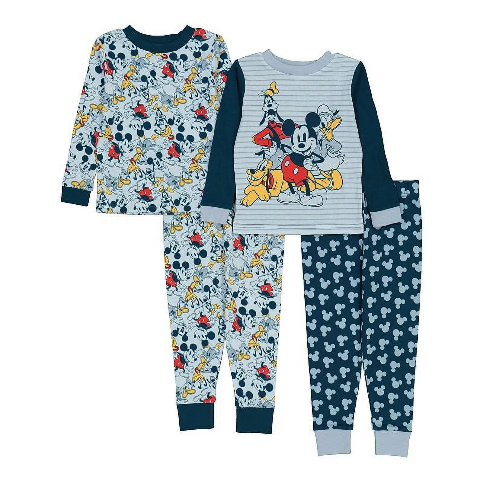 Disney's Mickey Mouse & Friends Toddler Boy All Smiles 4-Piece Pajama Set, Toddler Boy's, Size: 3T, Multicolor