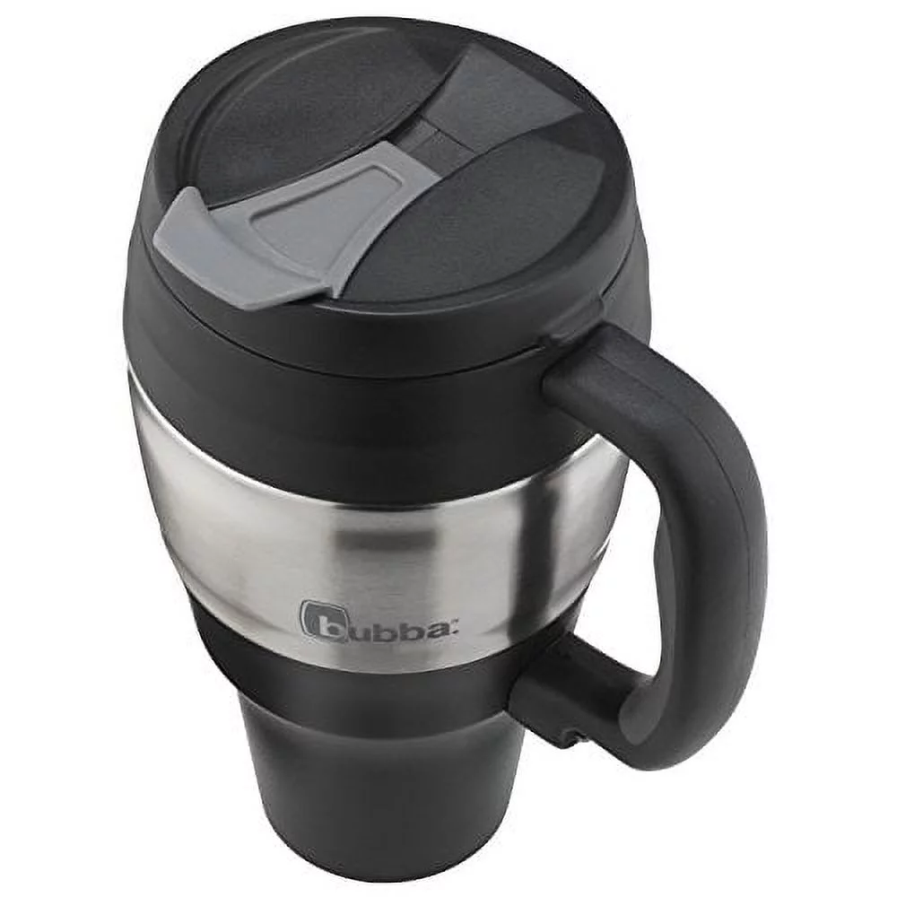 bubba Classic Stainless Steel Mug with Handle Black, 34 fl oz.