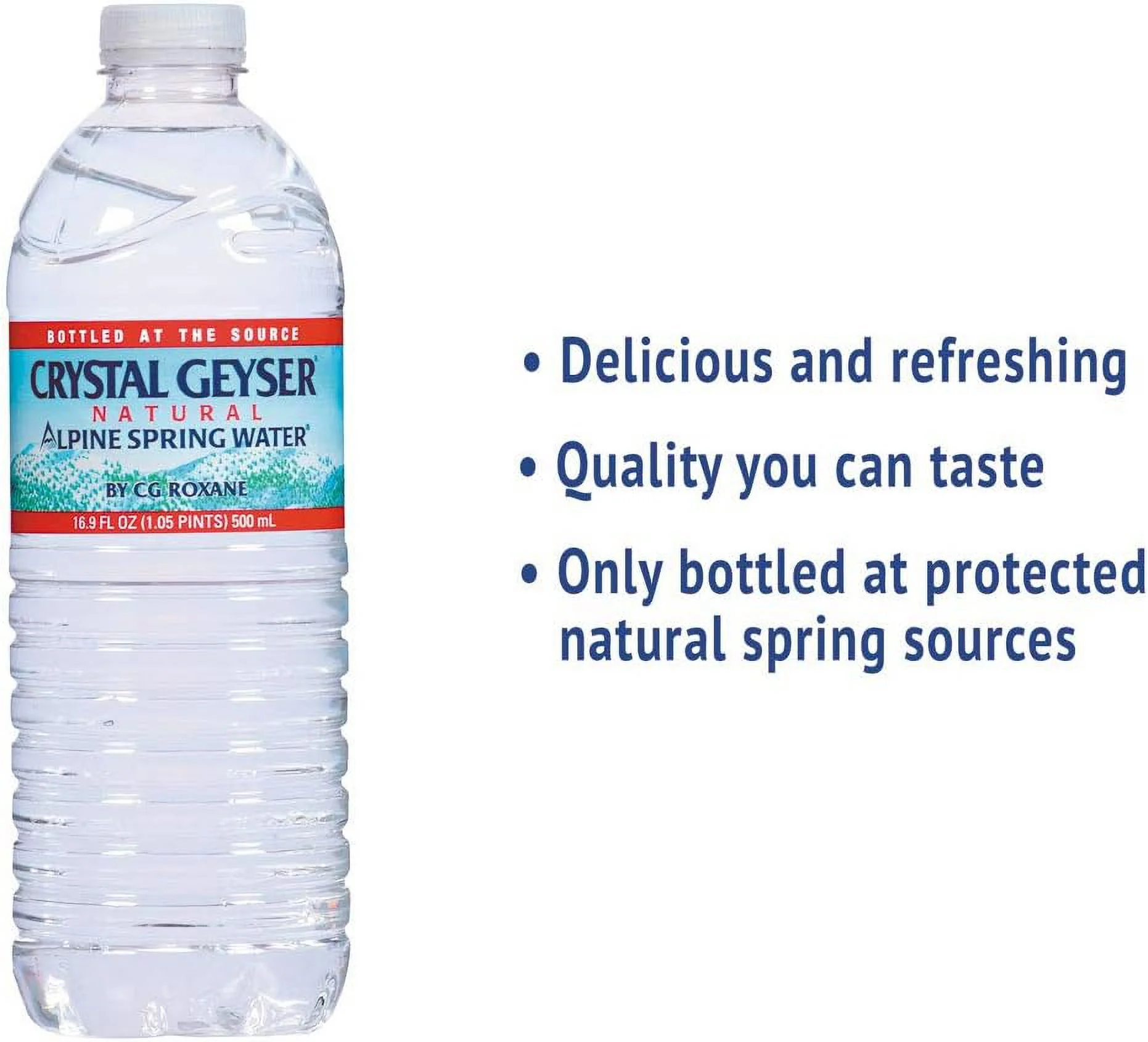 Natural Spring Water, 16.9 Ounce (35 Bottles), 591 Fl Oz