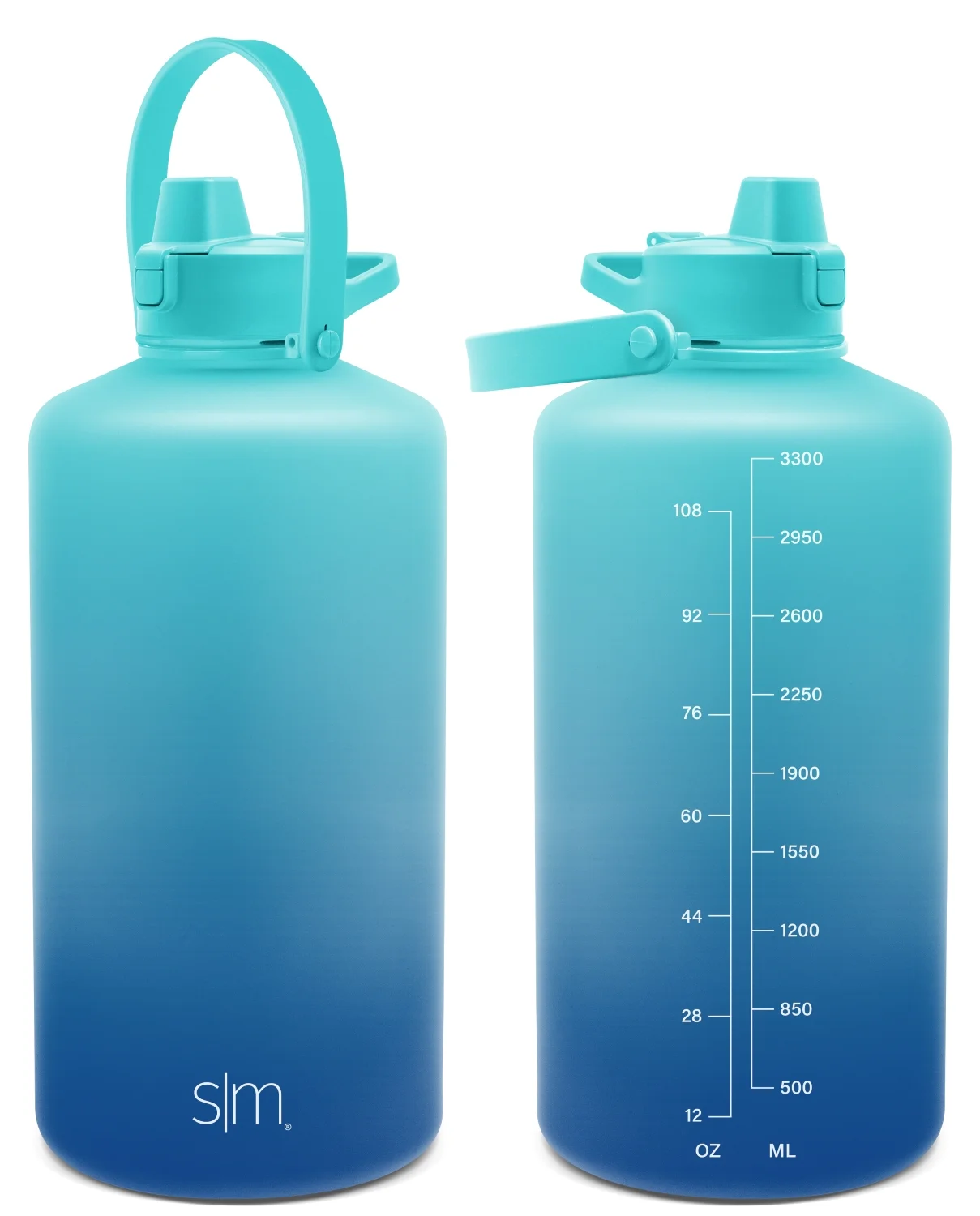 Simple Modern Reusable Tritan Summit Water Bottle with Silicone Straw Lid | 128 fl oz