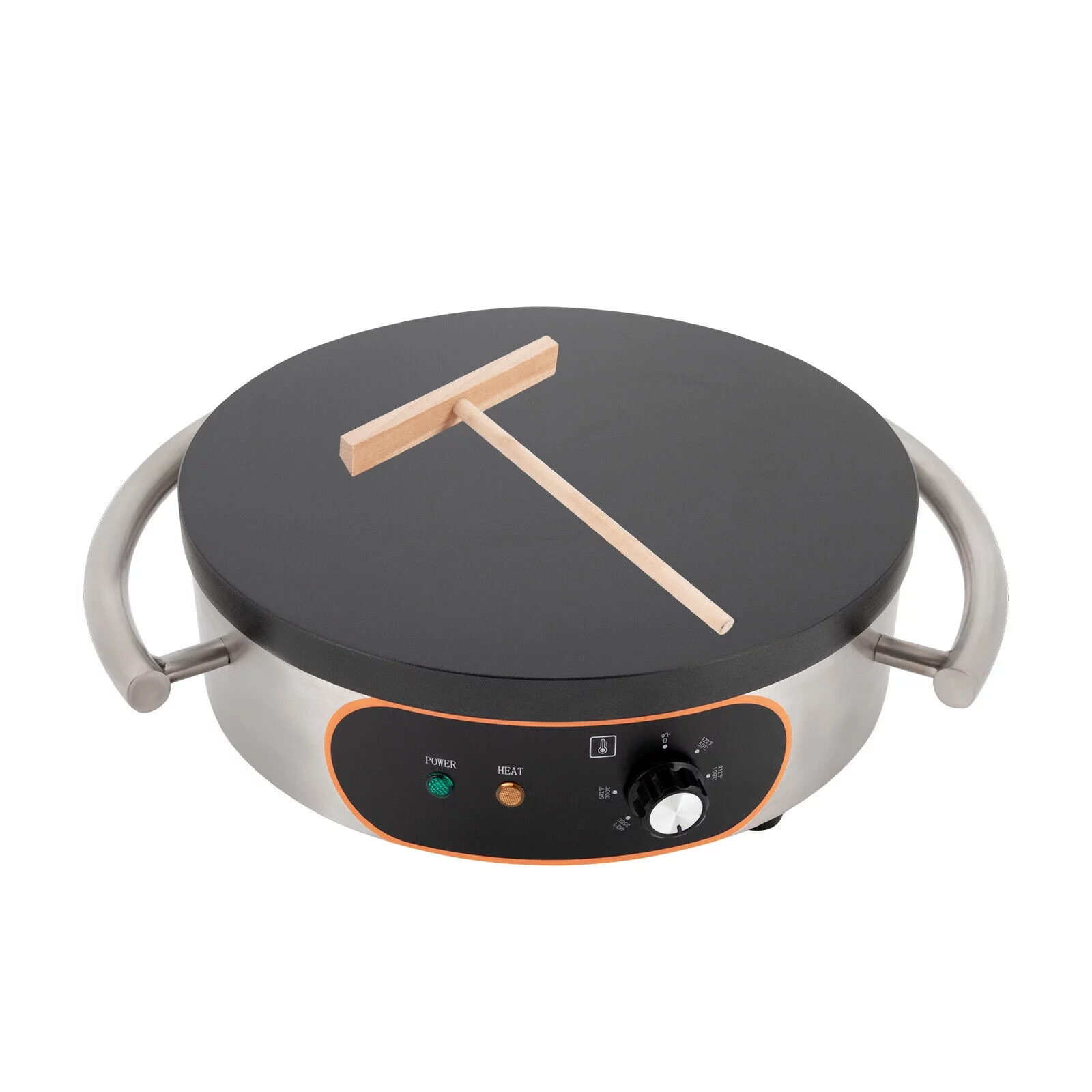 Professional Crepe Maker Machine Electric Frying Pan Griddle Pancakes Non-Stick
