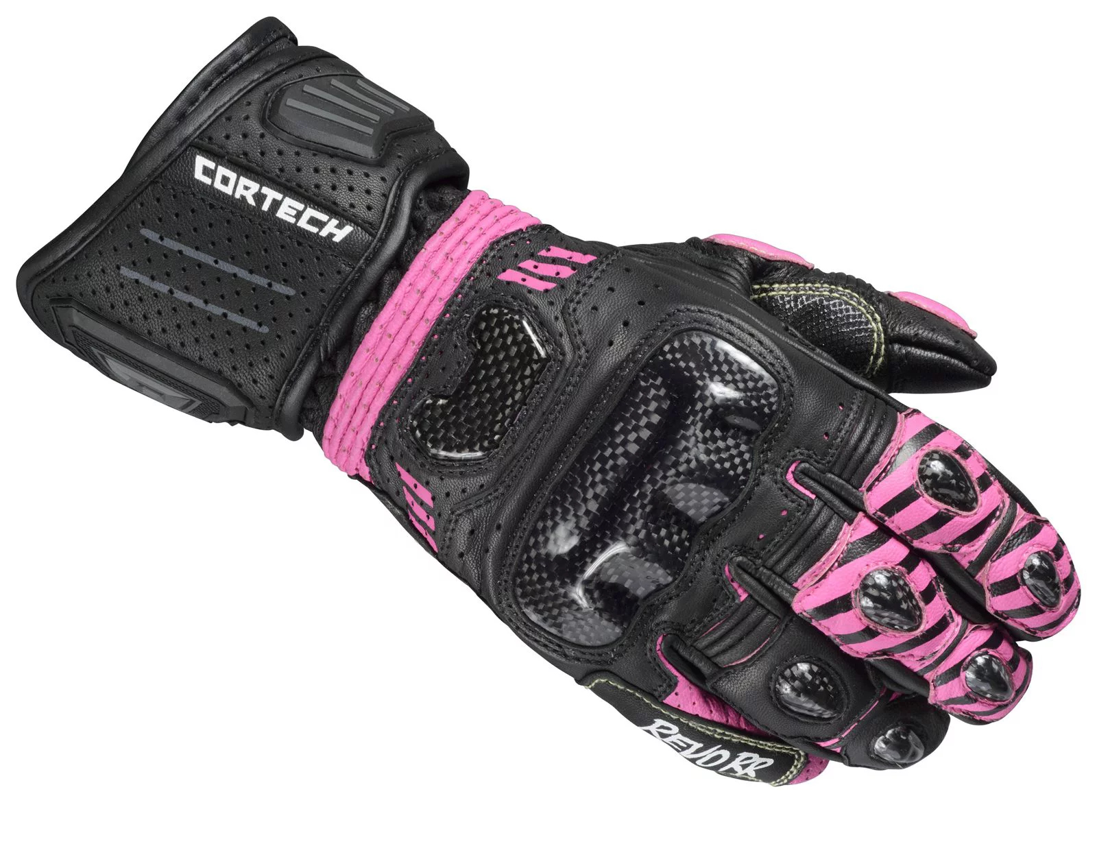 Cortech Revo Sport RR Womens Leather Motorcycle Gloves Pink LG