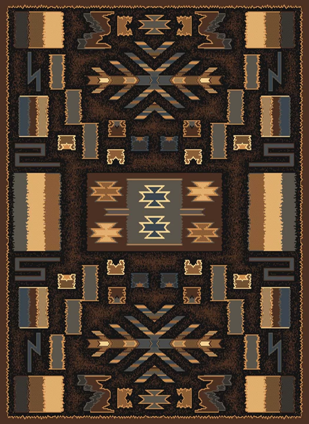 Designer Home Urban Area Rug 040-38550 Pelham Brown 7' 10