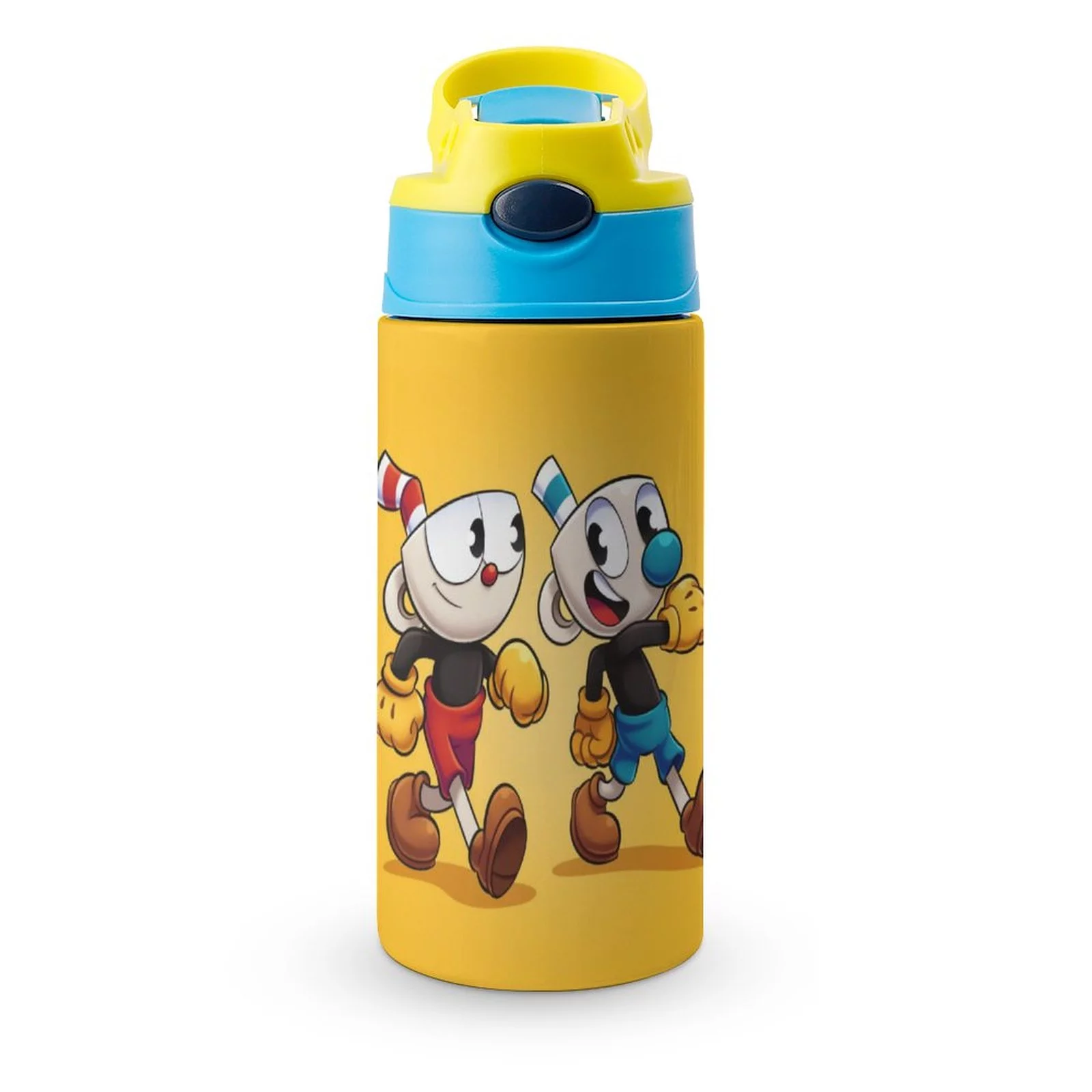 Cuphead Children's Water Bottle Vacuum Insulated Stainless Steel Cup Toddler Thermoses With Straw