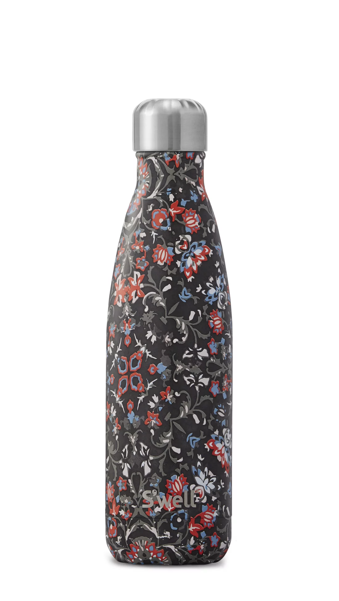 S'well Vacuum Insulated Stainless Steel Water Bottle, Forbidden Posy, 17 oz