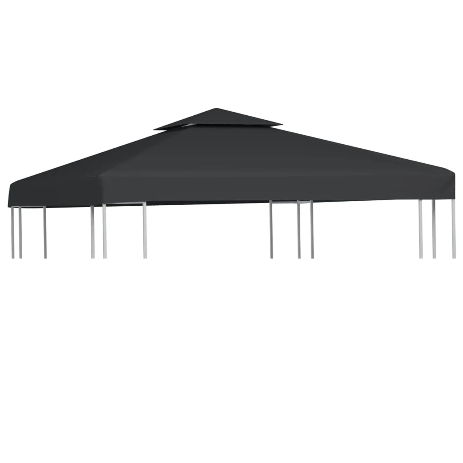 Carevas Gazebo Cover Canopy Replacement 9.14 ozyd² Dark Gray 10'x10'