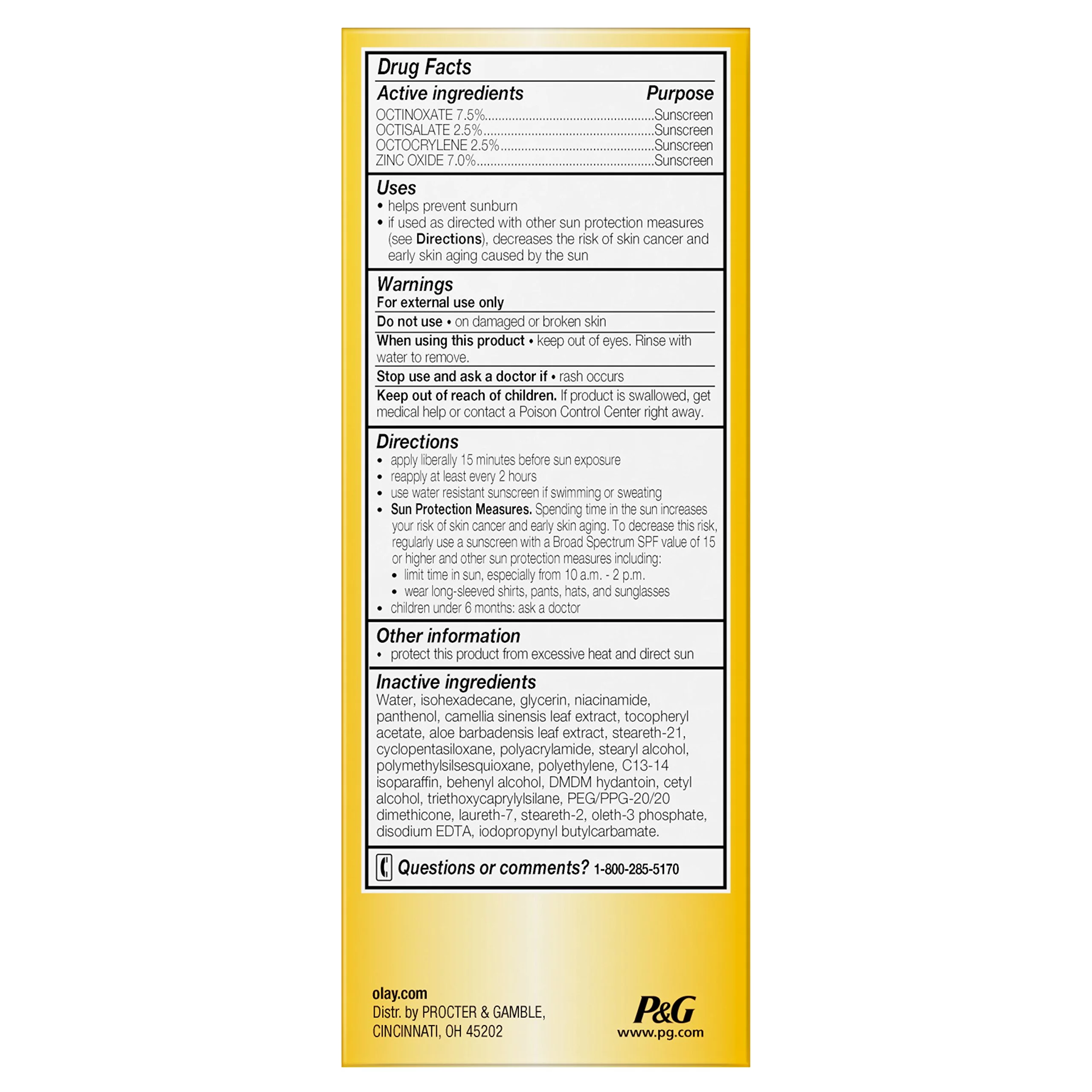 Olay Complete Lotion Moisturizer With Sunscreen Spf 30 Sensitive, 2.53 Fluid Ounce, Pack Of 3