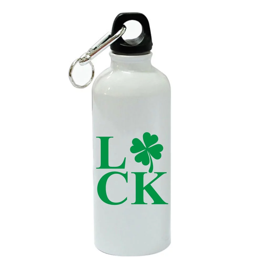 Luck Irish White Aluminum Sports 20 oz Water Bottle