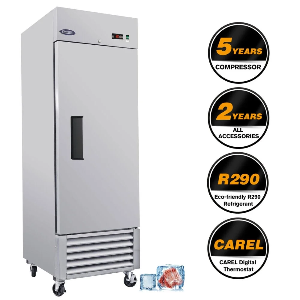 Commercial Reach In Freezer, ORIKOOL 27 Inch Commercial Freezer 1 Door 23 Cu.ft