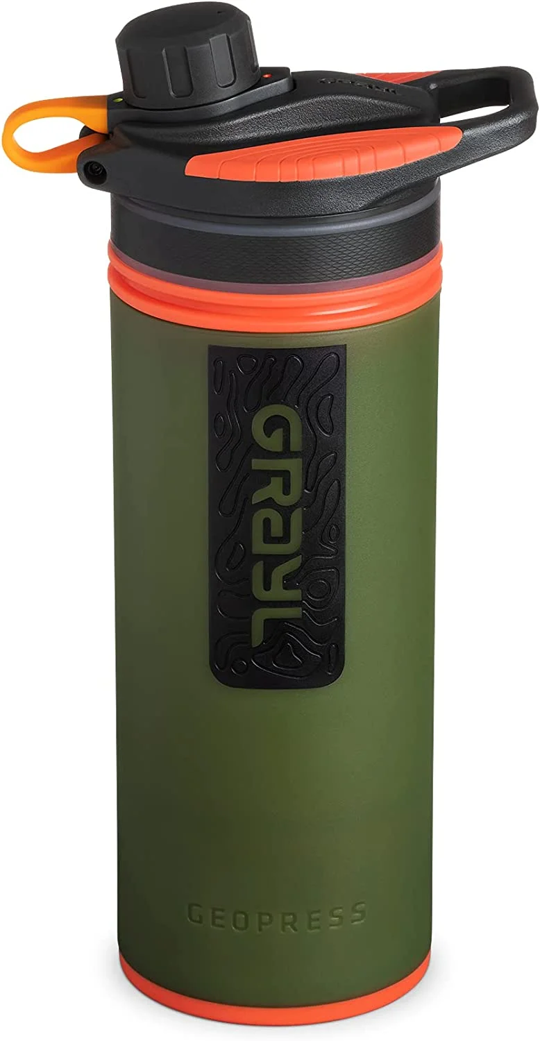 NANYUN GeoPress 24 oz Water Purifier Bottle - Filter for Hiking, Camping, Survival, Travel