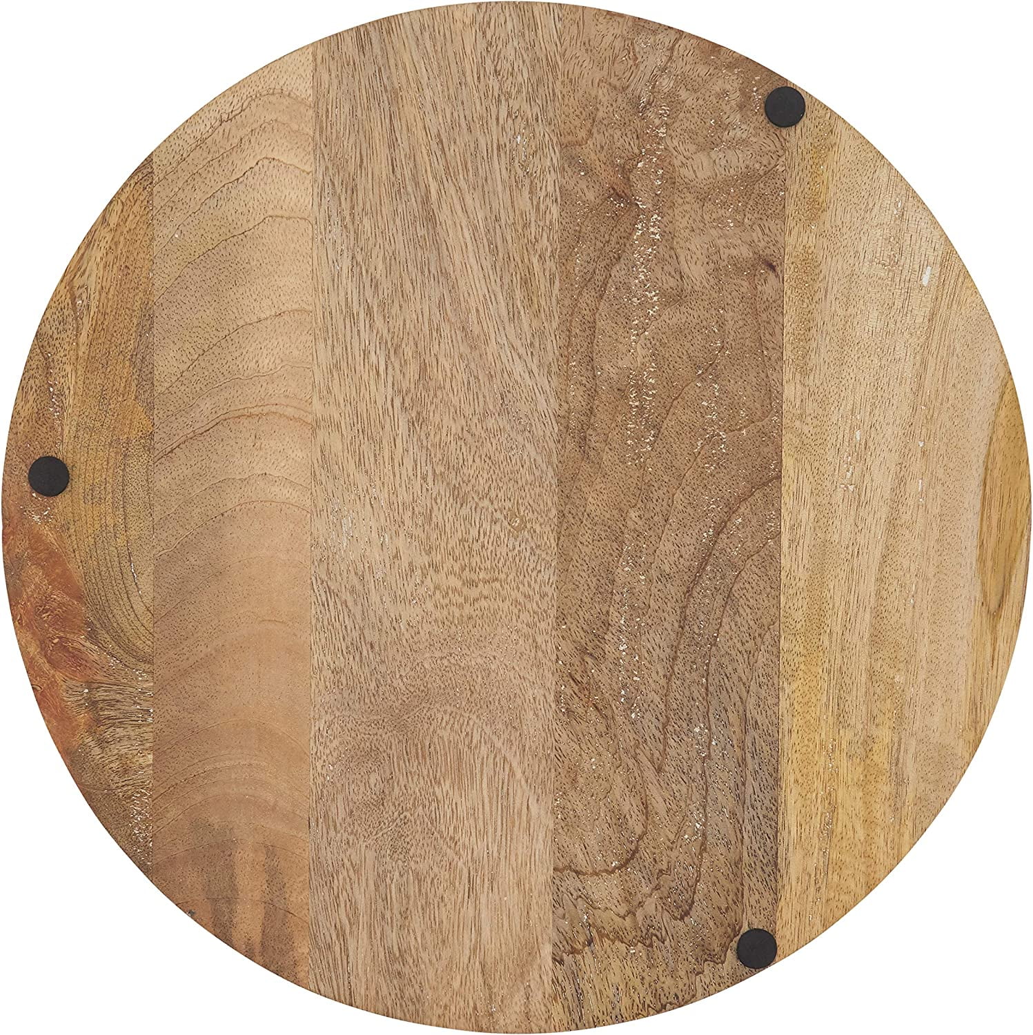 SARO CH214.N13R Wood Charger Plates with Dot Design - Set of 4