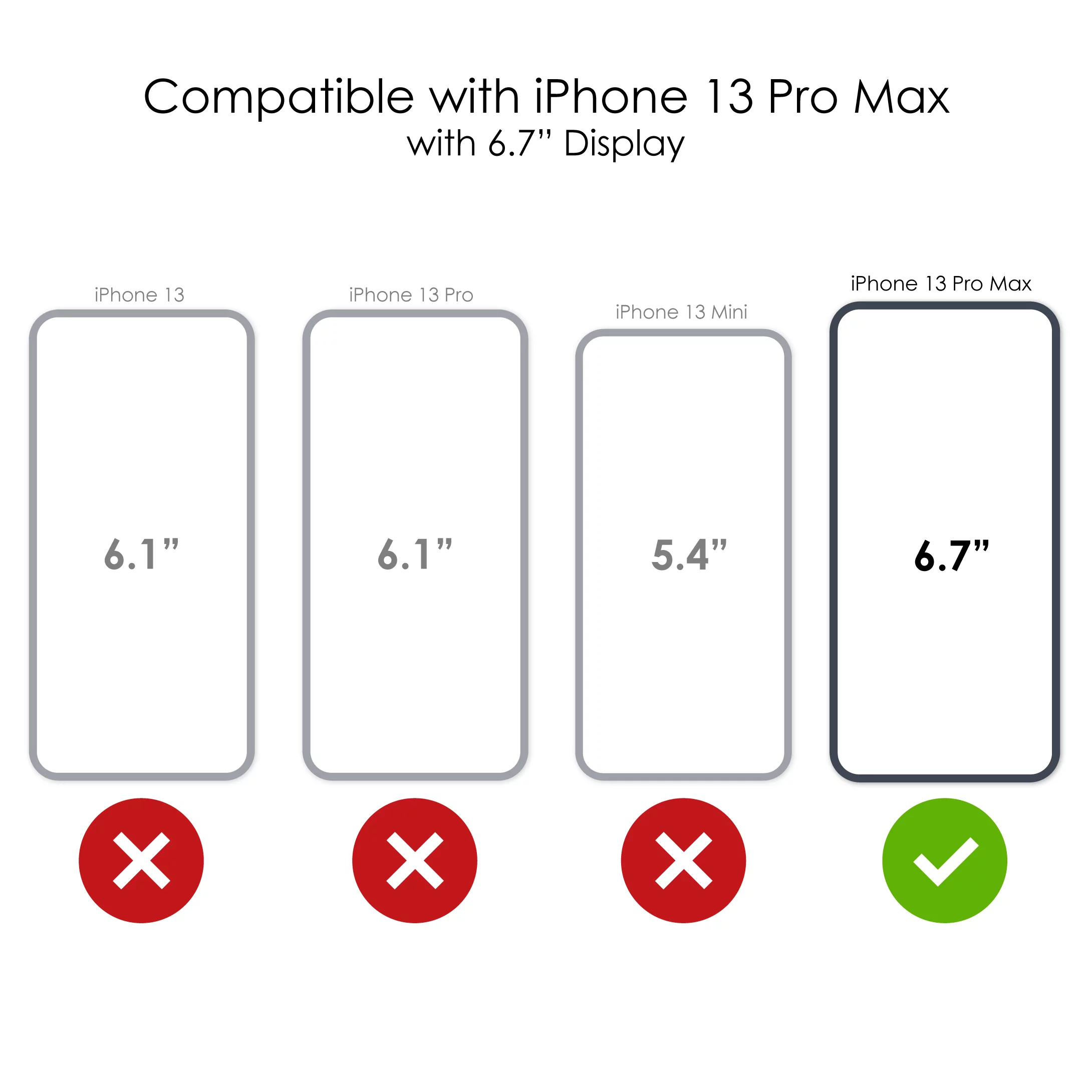 DistinctInk Clear Shockproof Hybrid Case for iPhone 13 Pro MAX (6.7