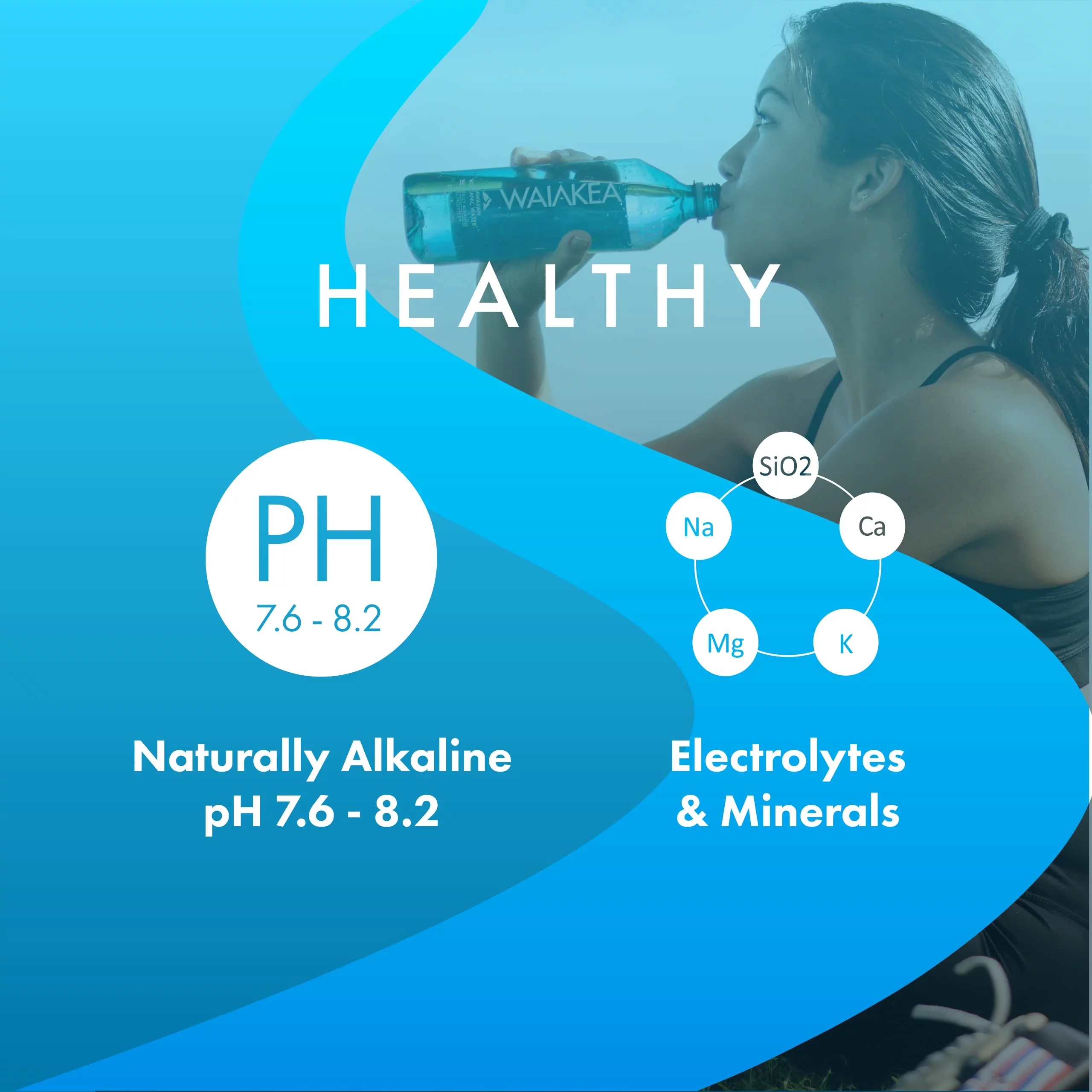 Waiakea Hawaiian Volcanic Water, Naturally Alkaline, 100% Recycled Bottle, 1L (Pack of 12), 33.8 Fl Oz (Pack of 12)