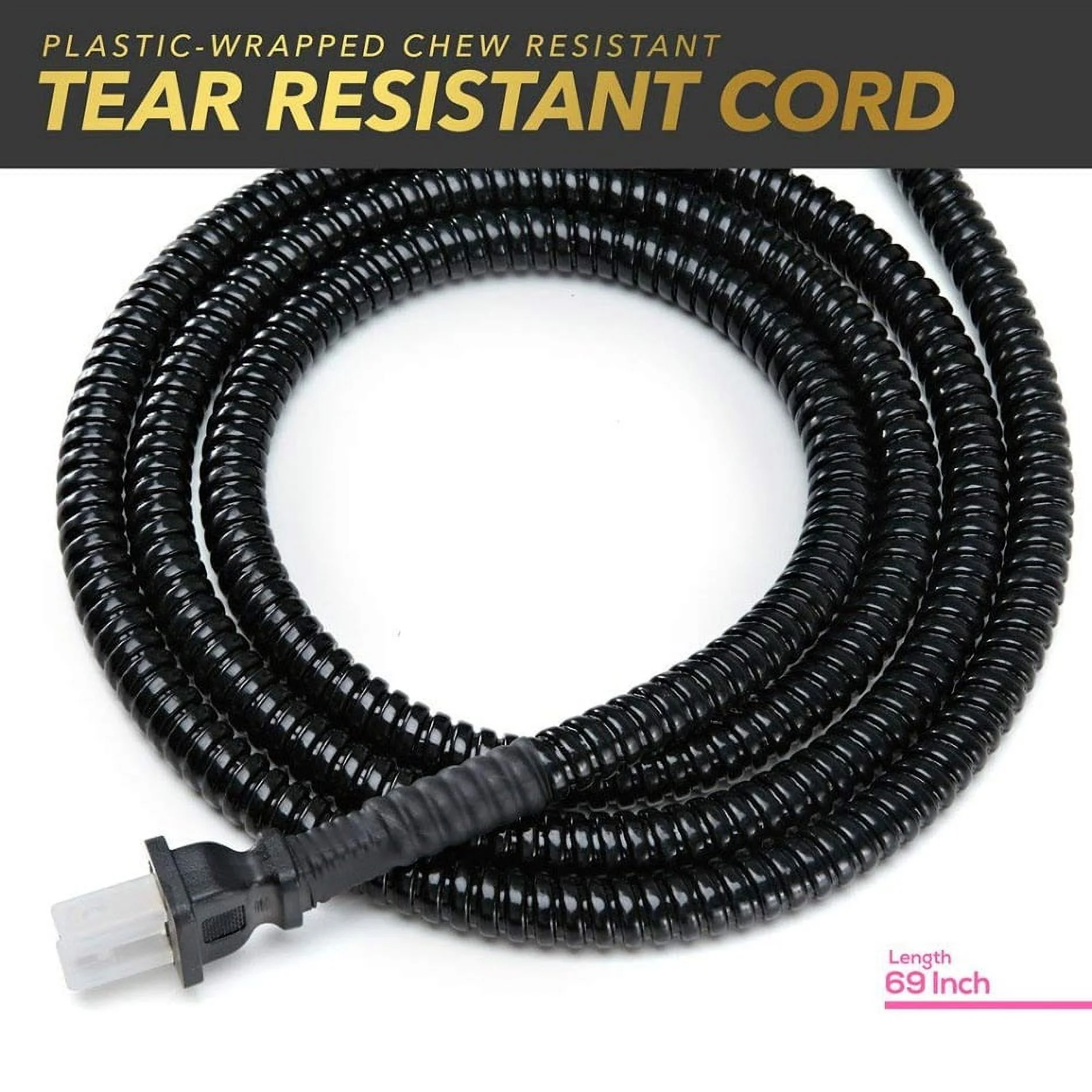 Petfactors Heated Pet Bowl, Outdoor Pet Thermal Water Bowl, Dog Cat Heated Water Bowl with 69 Inch Chew Resistant Cord and Waterproof ON/Off Switch(PolkaDots)