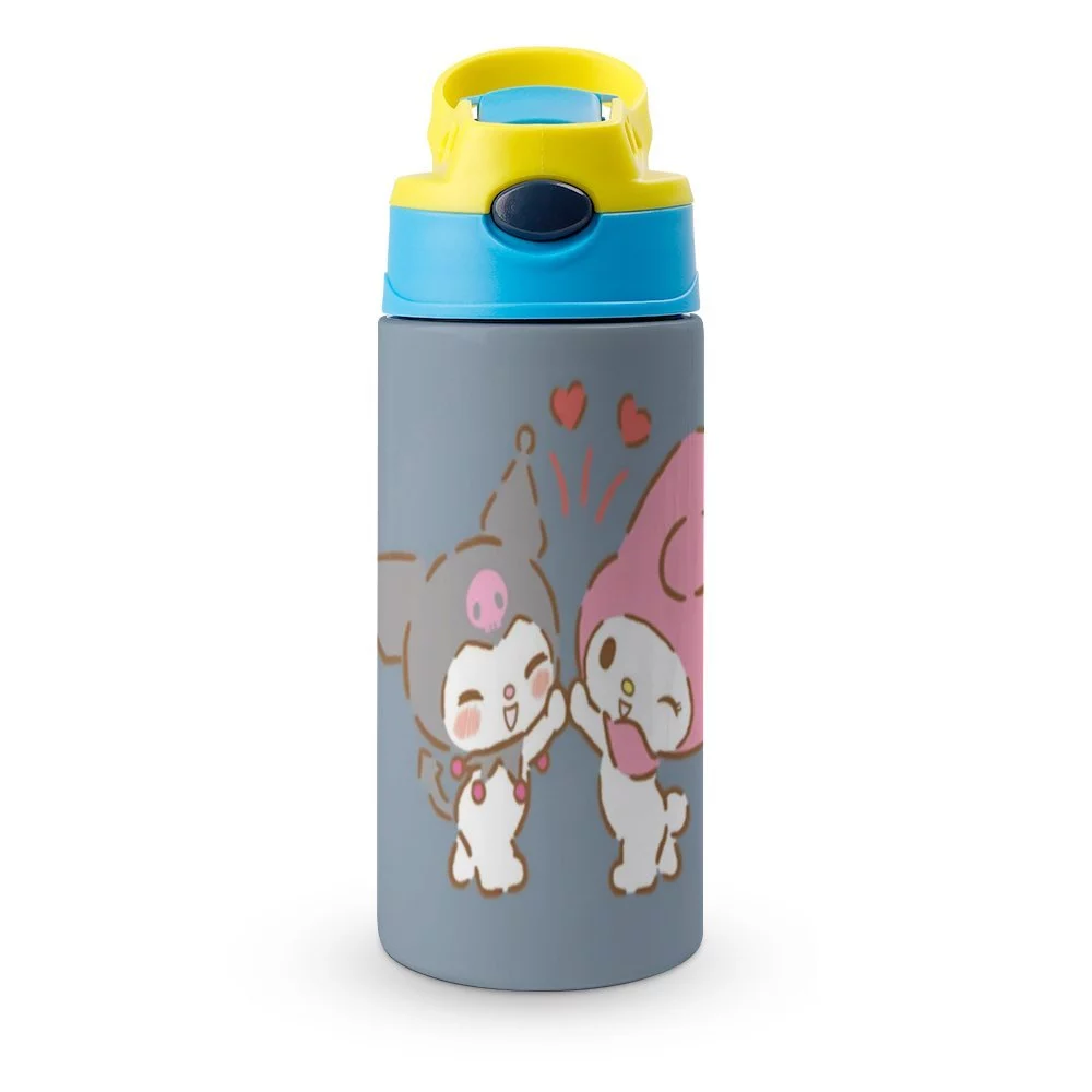 Lovely My Melody Children's Water Bottle Vacuum Insulated Stainless Steel Cup With Straw Toddler Thermoses
