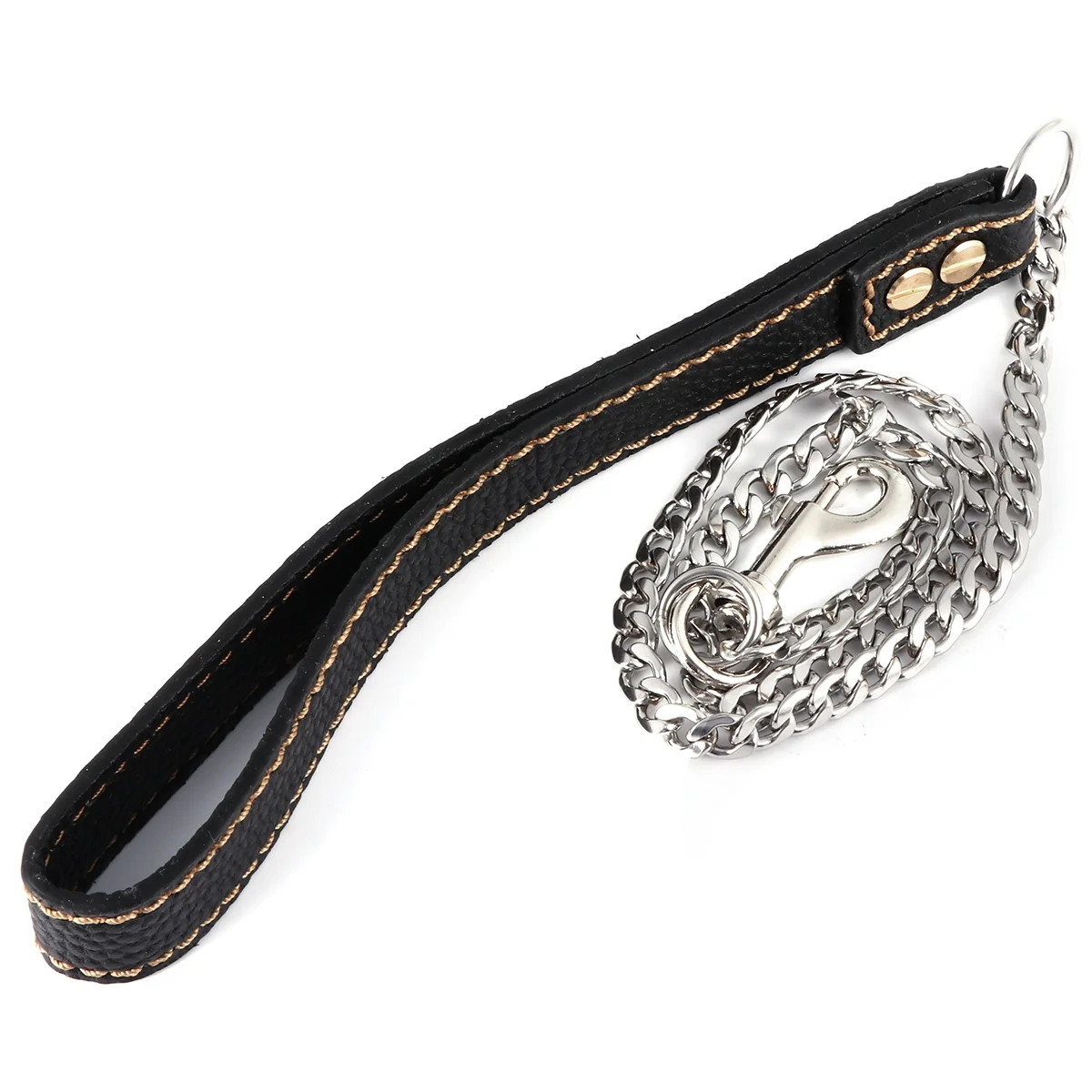 OUNONA Leash Dog Pet Chain Rope Walking Running Belt Metal Training Puppy Choke Collar Cat Traction