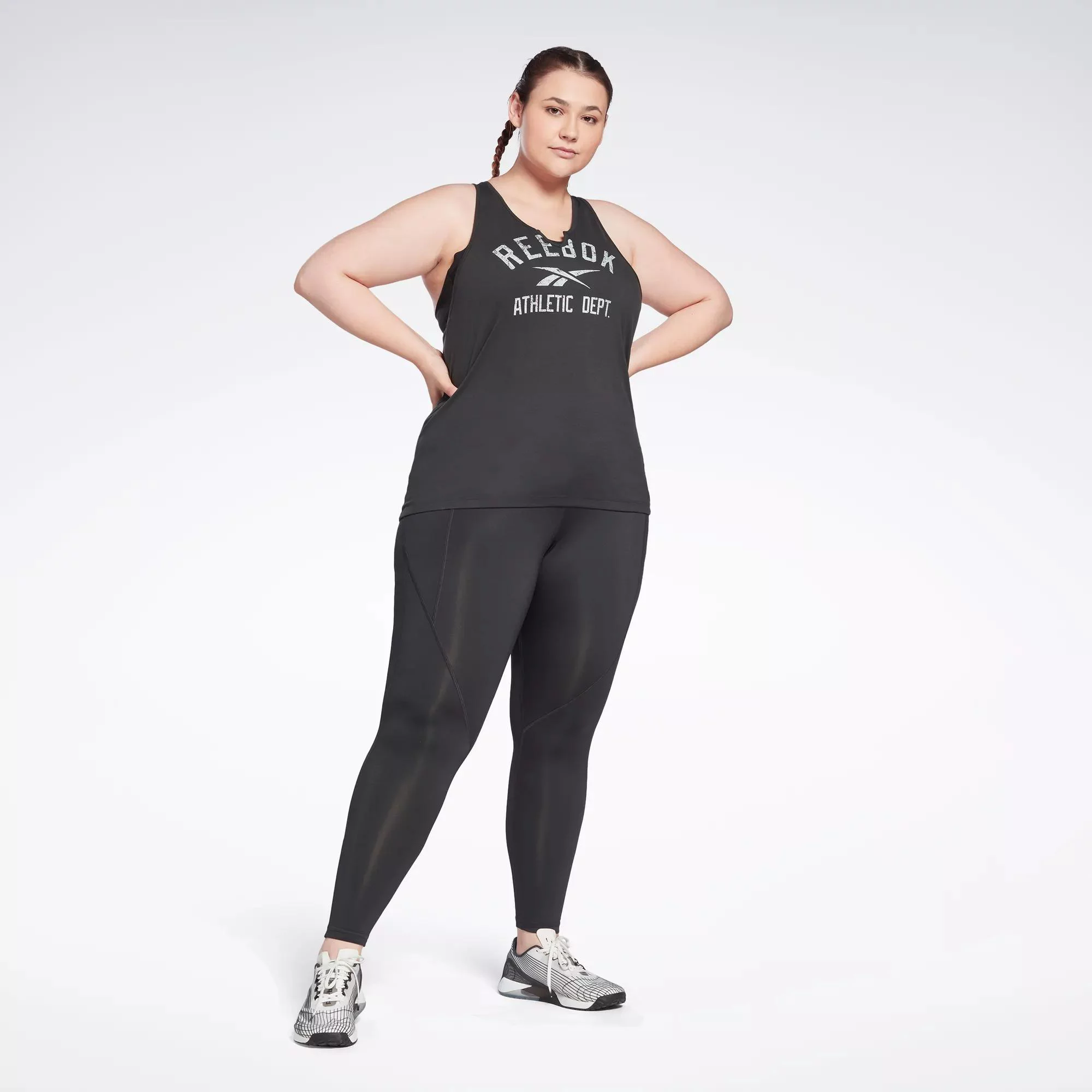 Reebok Women's Workout Ready Pant Program High Rise Leggings (Plus Size)