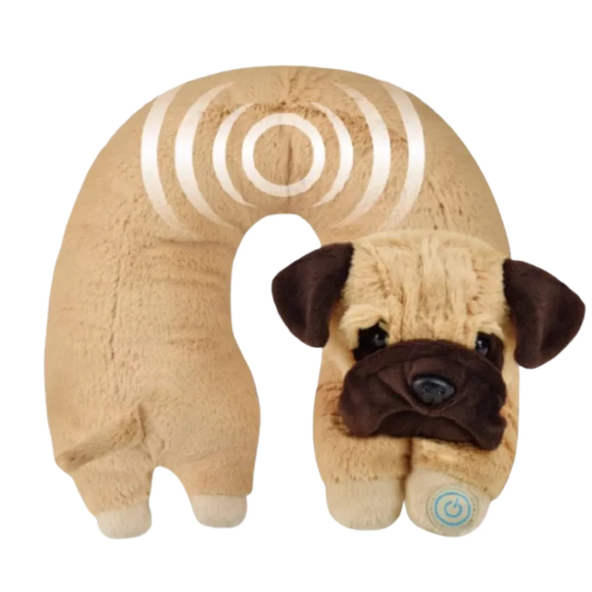 Health Touch Neck Massaging Massager Gift with Relaxing Vibration, Massage Cushion Pillow for Neck Back Shoulder Pain Relief, Men & Women Soft Travel Massage Wrap (Dog) & Custom Storage Carrier