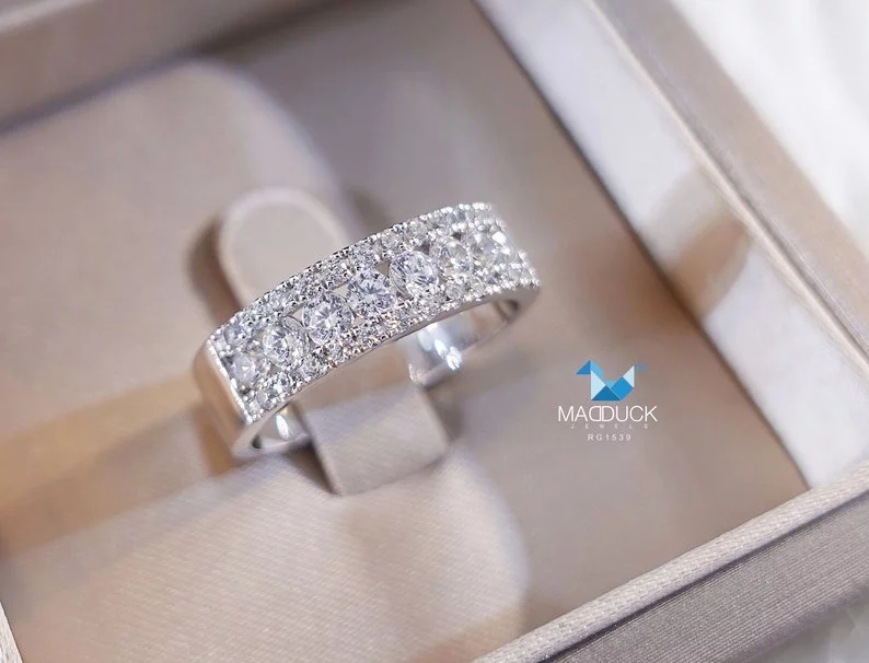 Cubic Zirconia / Sterling Silver 925 Ring / Rhodium plated Nickel-Free / MadDuckJewels RG1539 / Thailand Jewelry