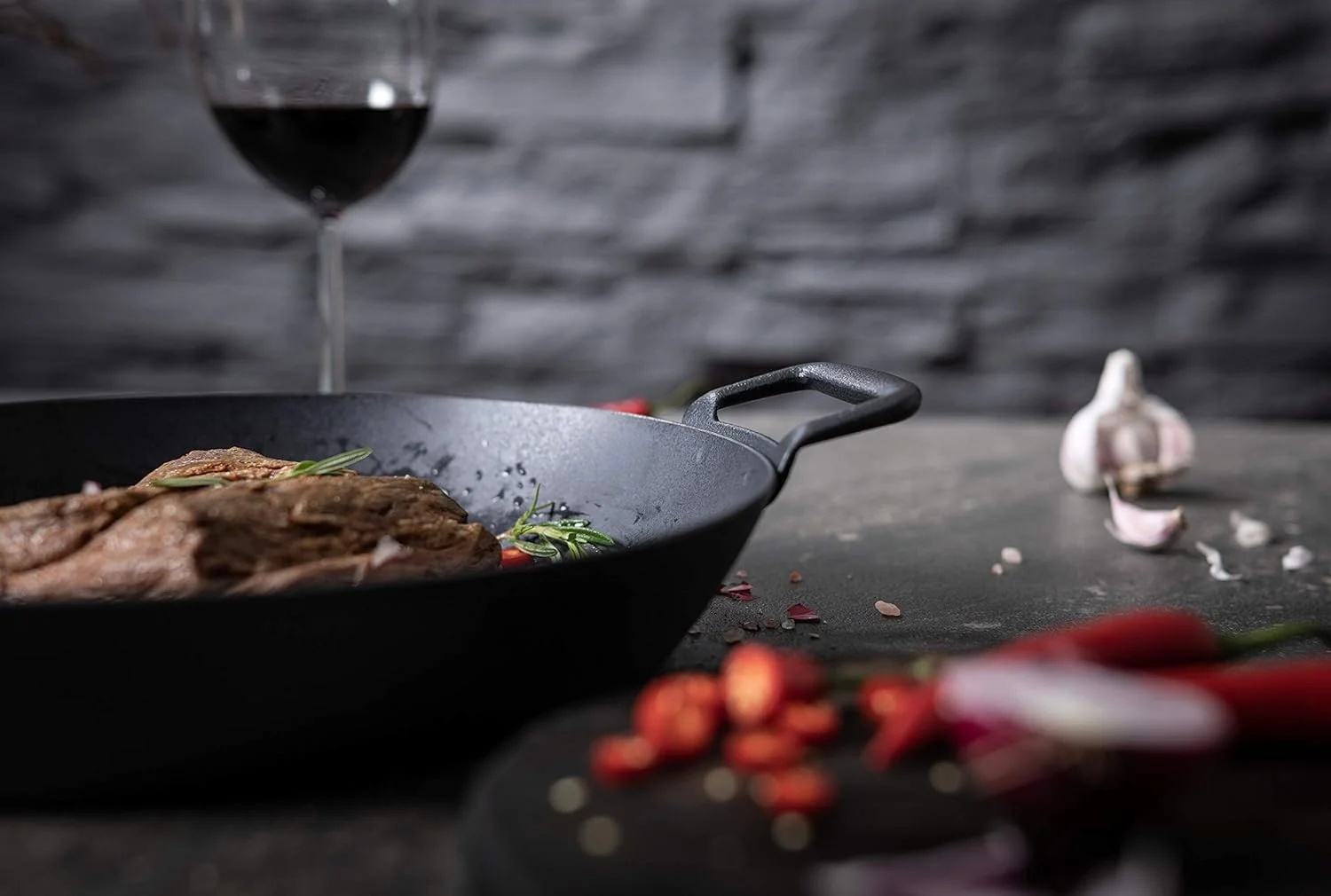 1 1 Frying Pan Iron with Side Handles 12.5