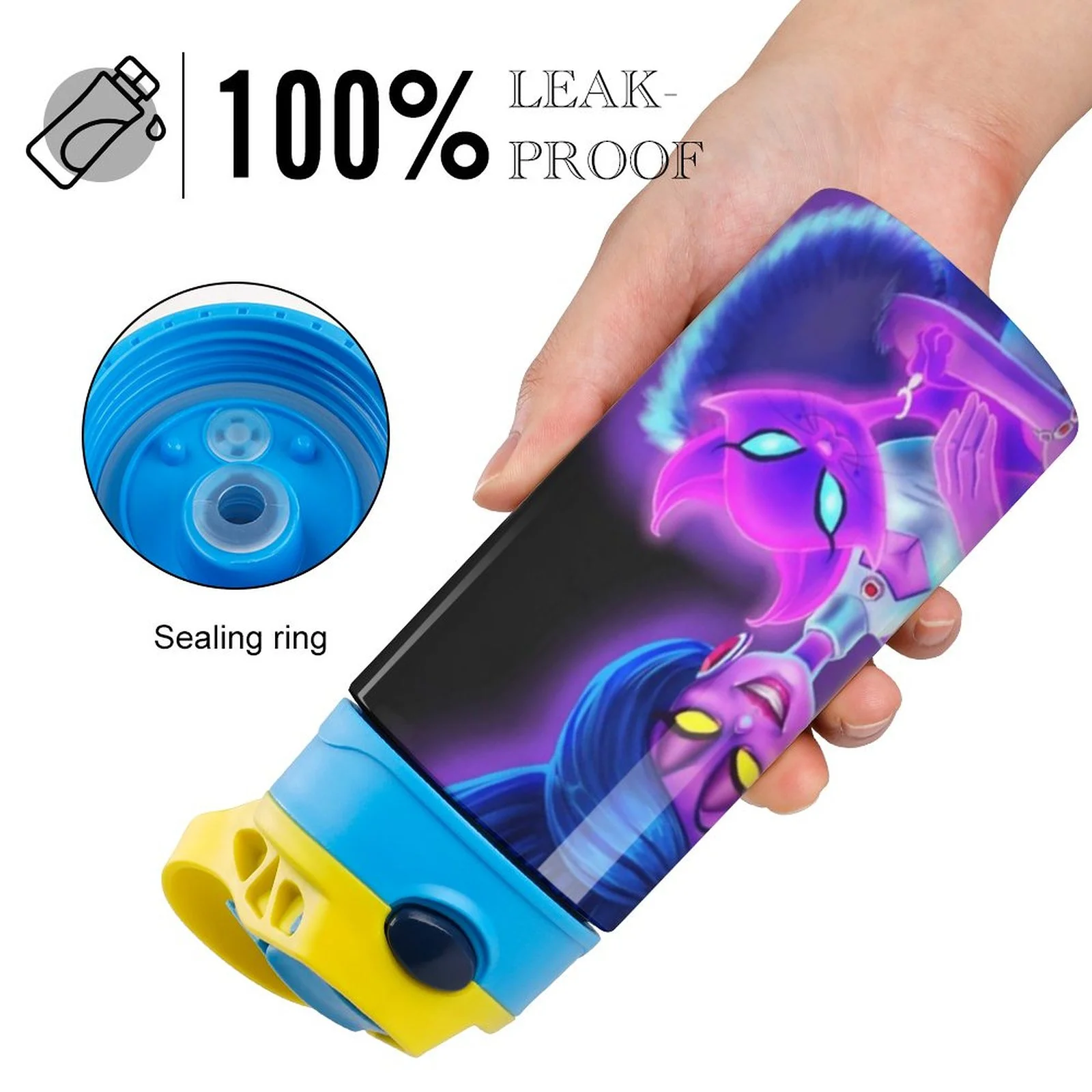 Luigi's Mansion 3 Game Kid's Insulated Water Bottle With Straw Vacuum Stainless Steel Cup Leak-Proof Children Toddler Thermoses