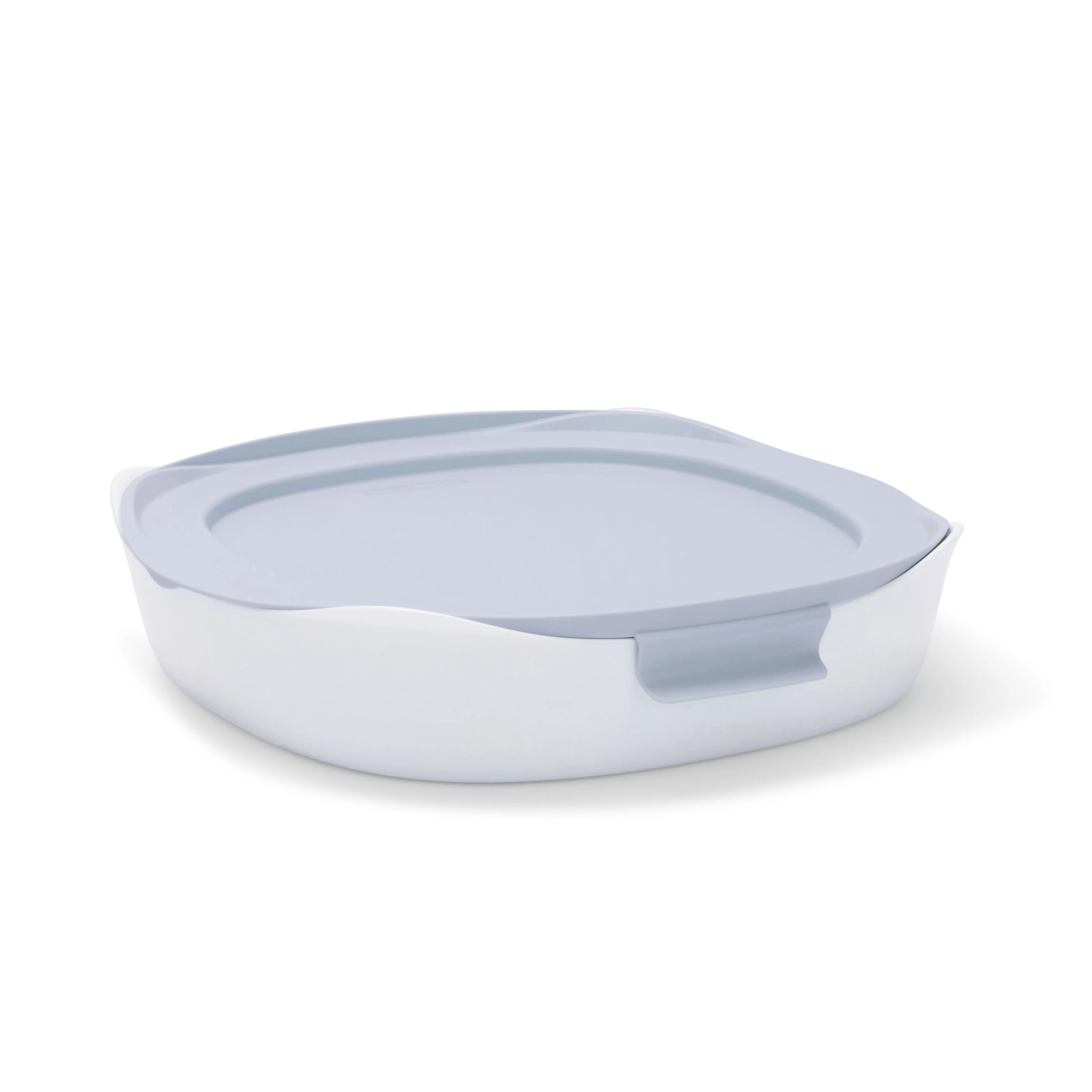 Rubbermaid DuraLite Glass Bakeware, 1.75 qt Square Baking Dish with Blue Lid