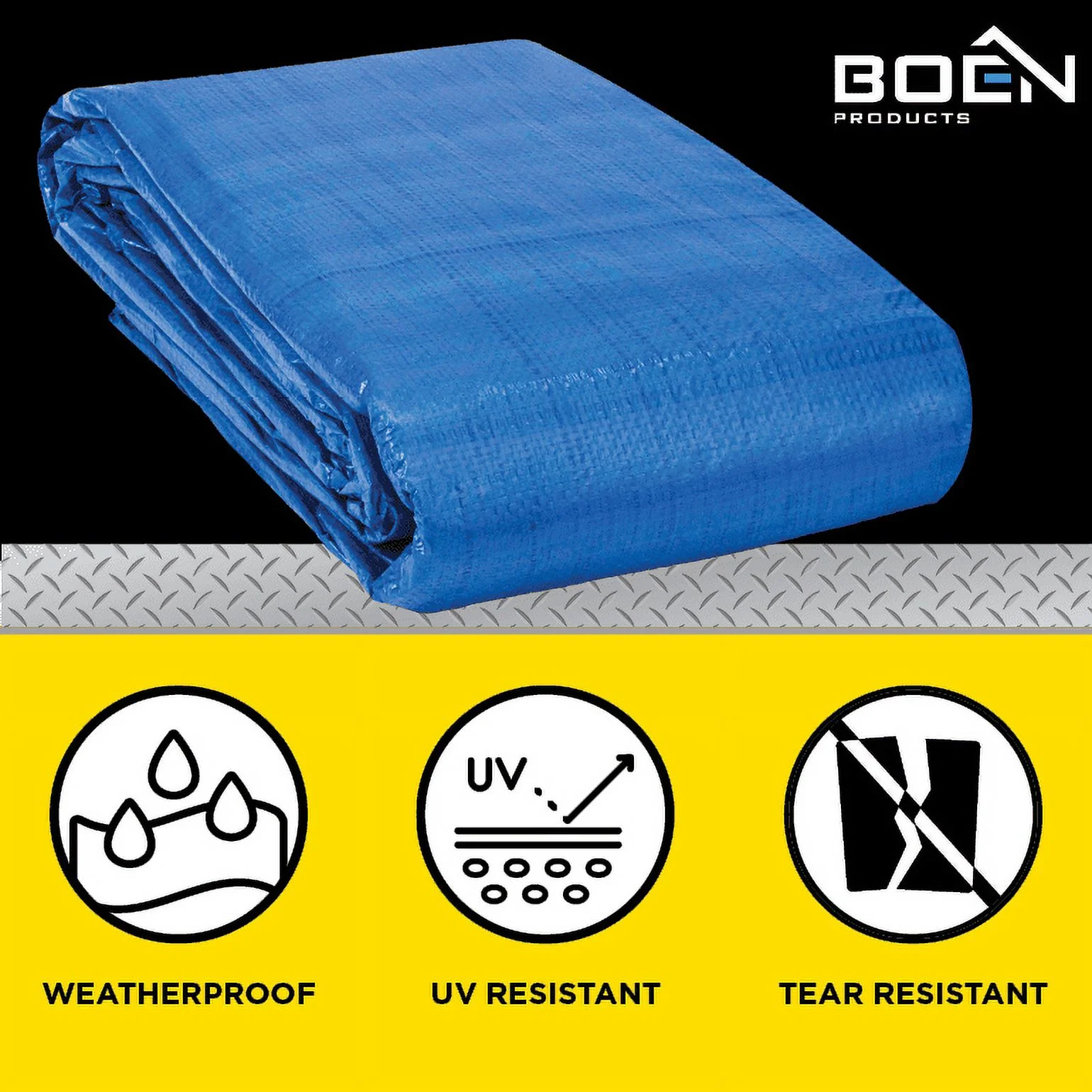 Boen 40' x 40' All Purpose Blue Tarp