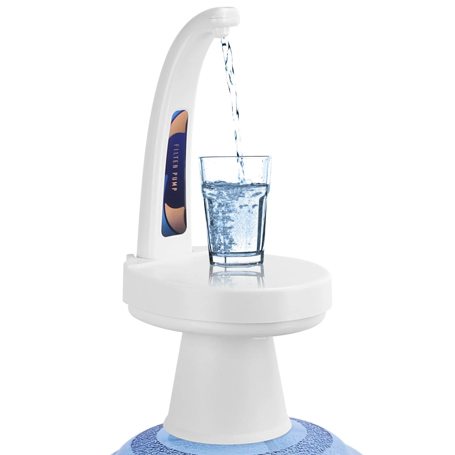 iMounTEK Table Top Electric Water Bottle Pump, USB Rechargeable Mini Water Jug Dispenser for 1-5 Gallon Water Jugs for Home Kitchen Office