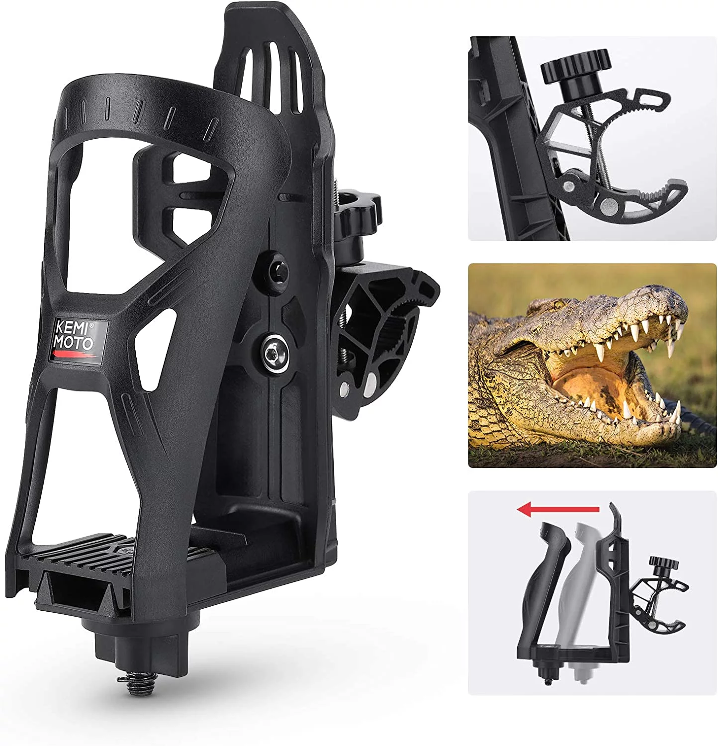 Kemimoto Motorcycle Bicycle Beverage Water Bottle Cage Drink Cup Holder Quick Release Bike Bottle Rack