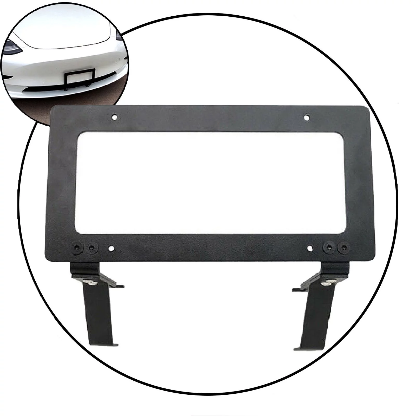 Front License Plate Frame Mount Holder for 2017-2022 Tesla Model Y - No Drilling