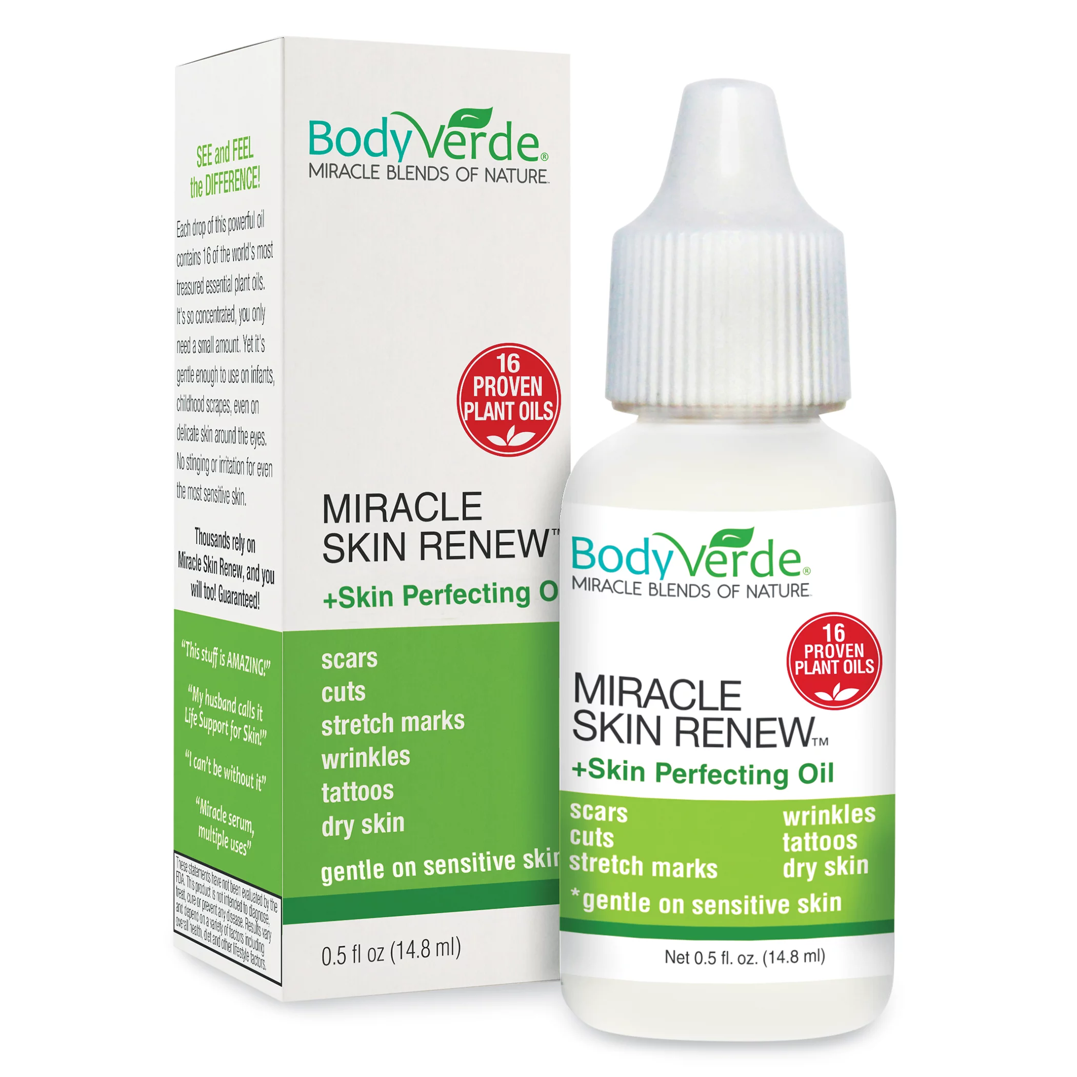 Collections Etc Body Verde Miracle Skin Renewal Natural Skin Care Product