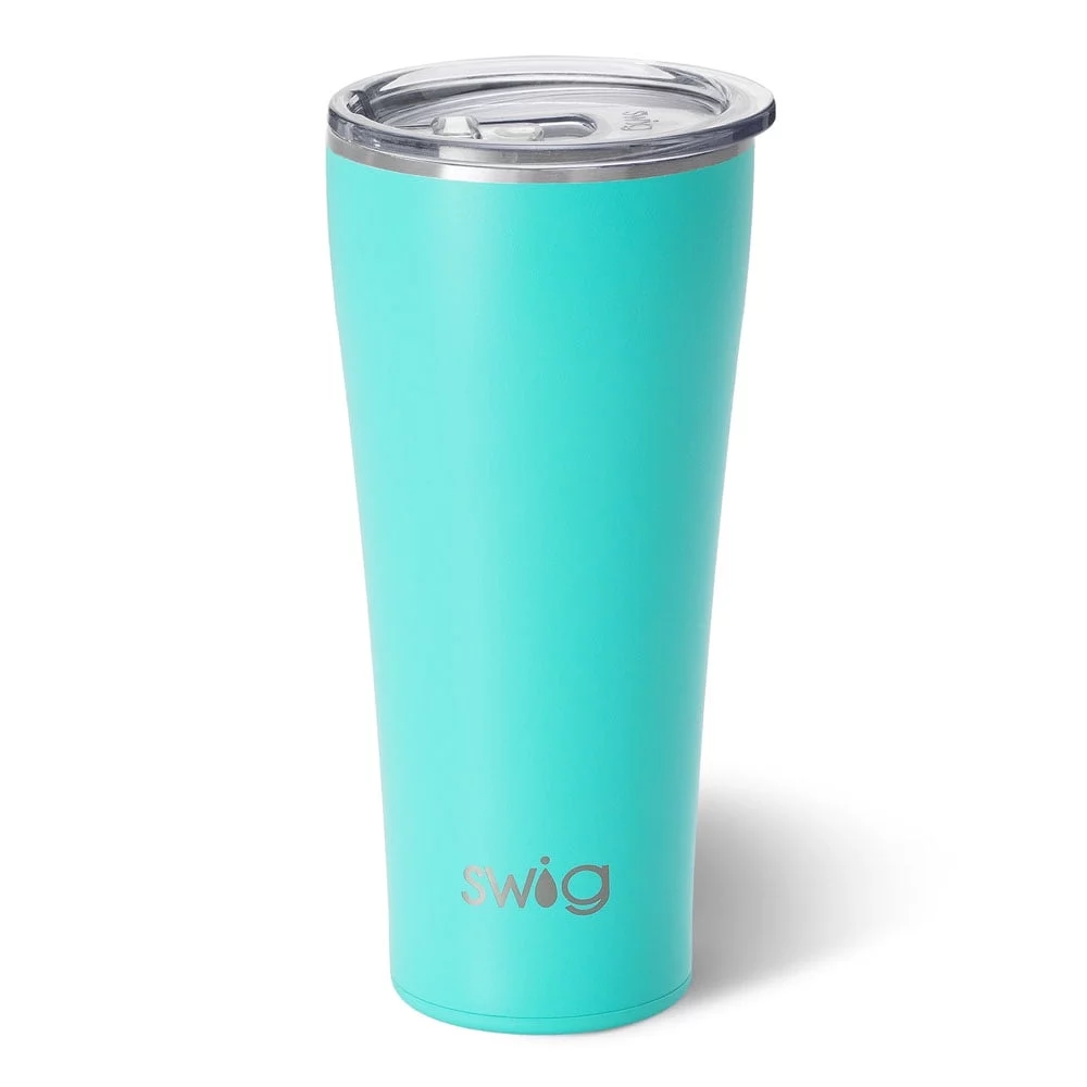 Swig Life 32oz Tumbler | Insulated Stainless Steel Travel Tumbler | Aqua