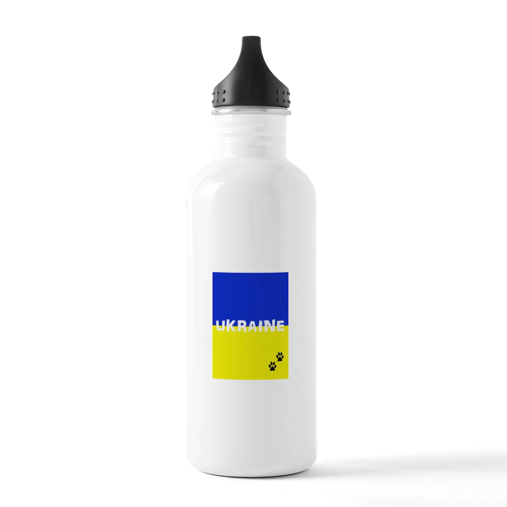 CafePress - Ukraine Paws Water Bottle - Stainless Steel Water Bottle, Sports Bottle, 1.0L