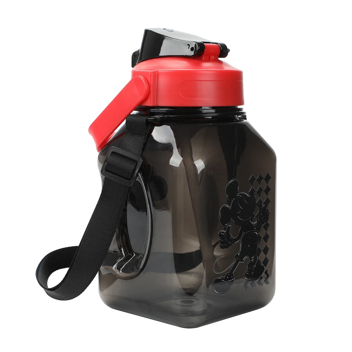 Disney Mickey Mouse Ears 50 Oz Black Water Bottle With Carrying Strap