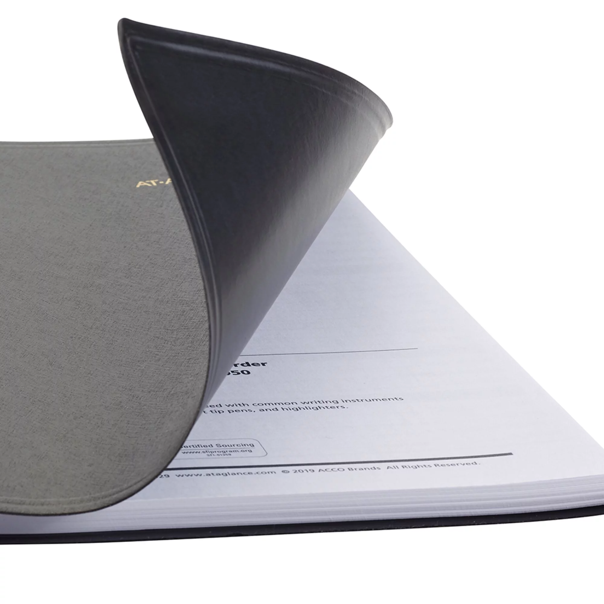 AT-A-GLANCE 2024 Four Person Group Daily Appointment Book Black Large 8 x 11 -